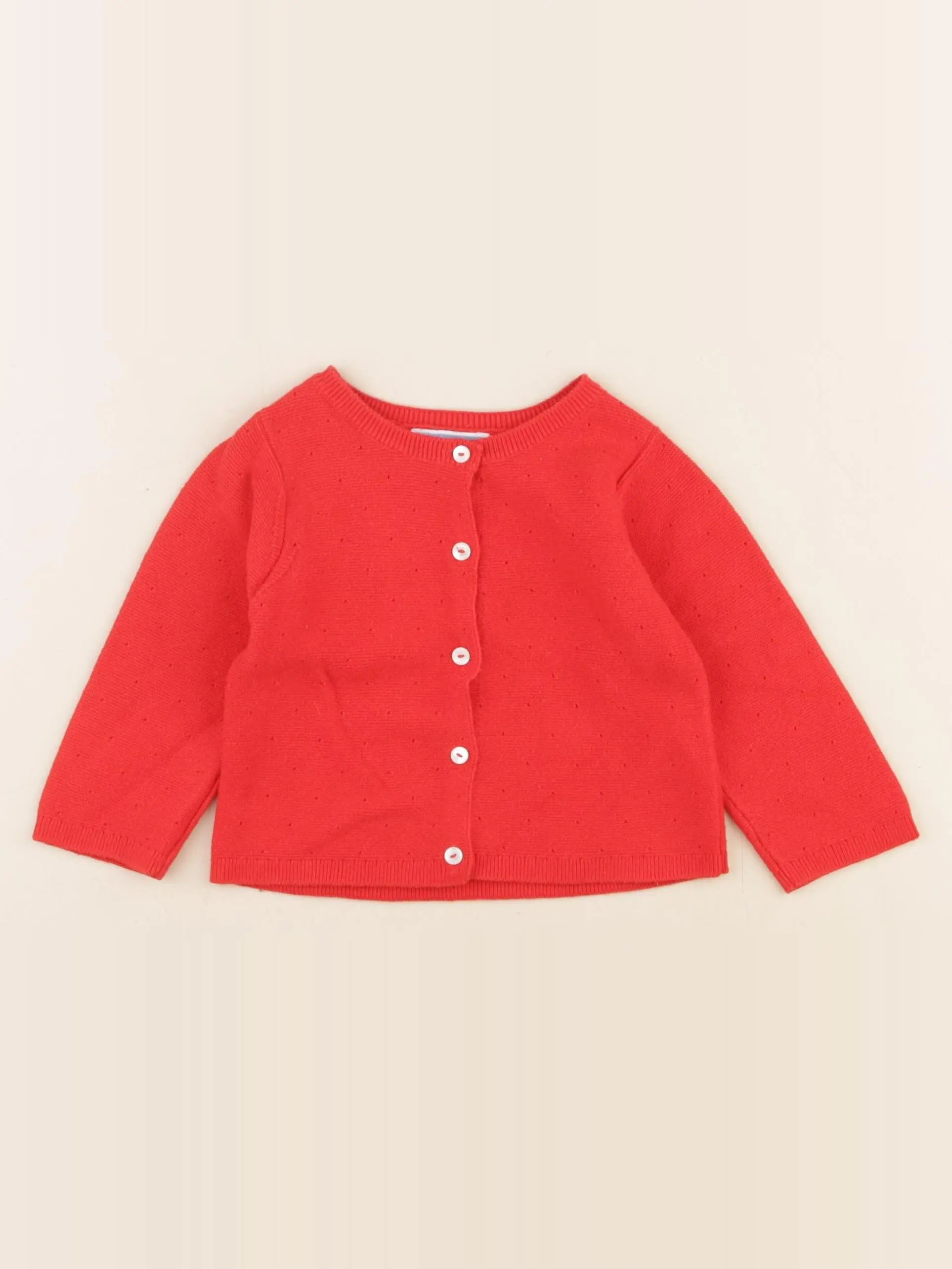 Jacadi - gilet rouge - 12 mois