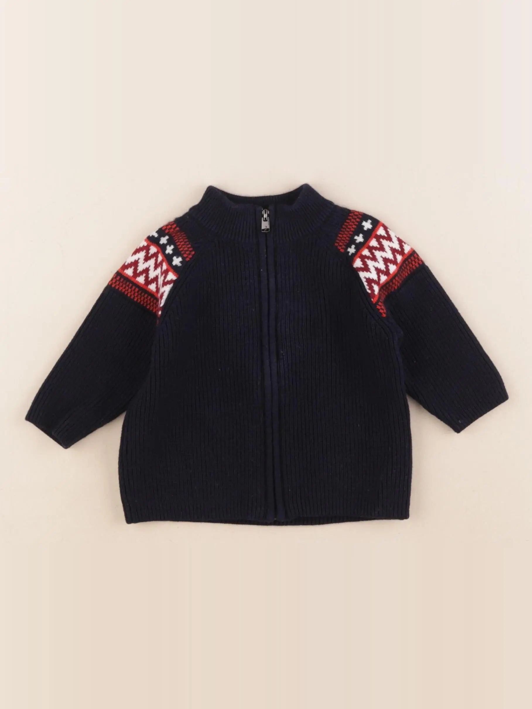 Jacadi - gilet bleu - 6 mois