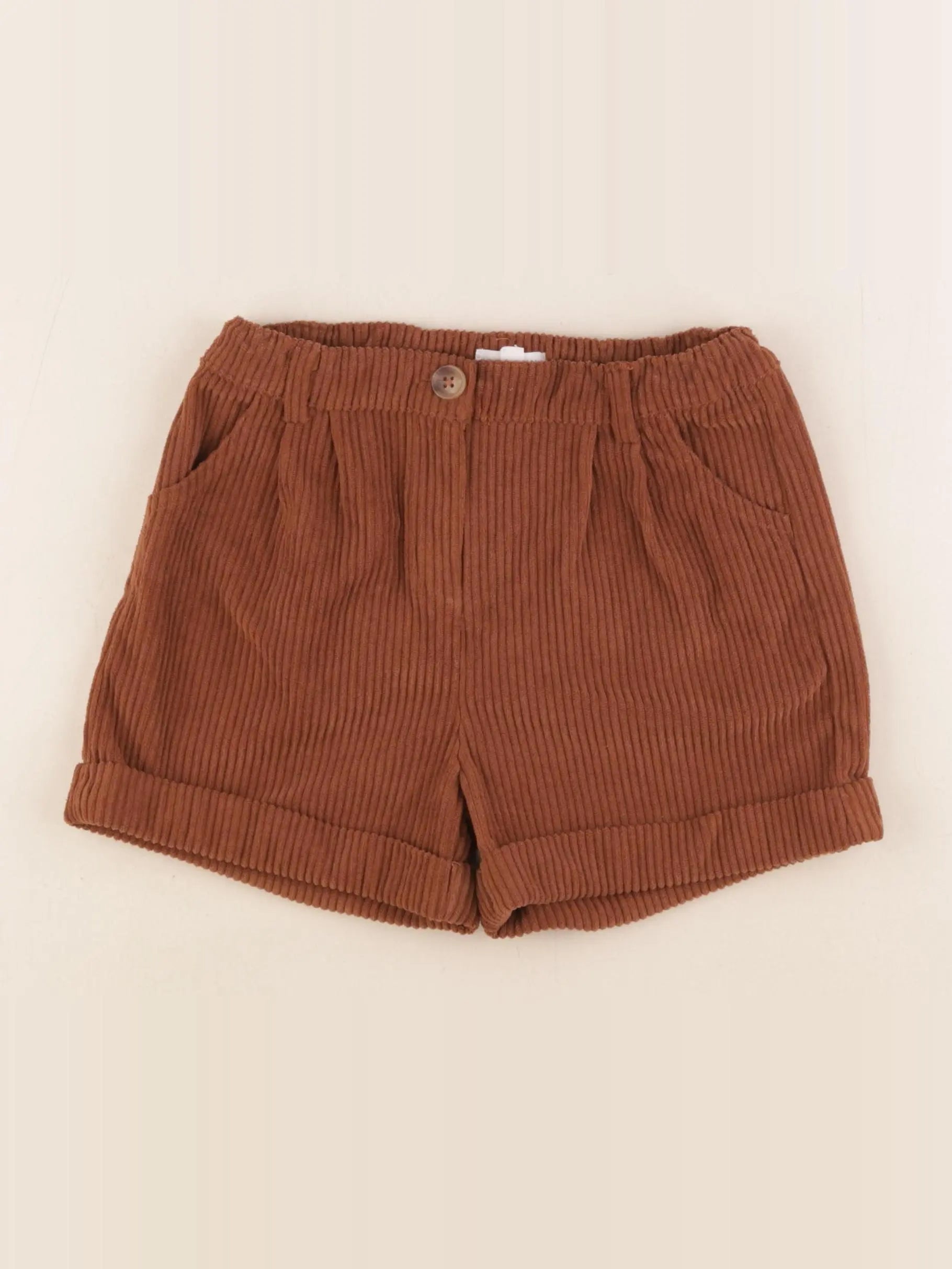 Vertbaudet - short marron - 7 ans