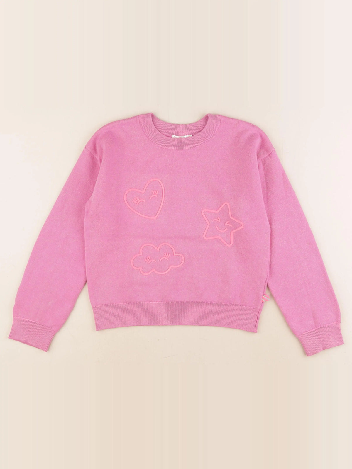 Billie Blush - pull rose - 10 ans