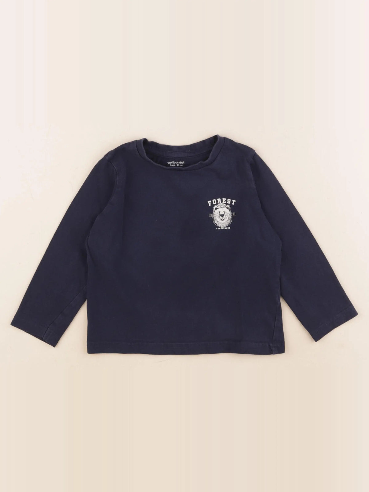 Vertbaudet - tee-shirt bleu - 3 ans
