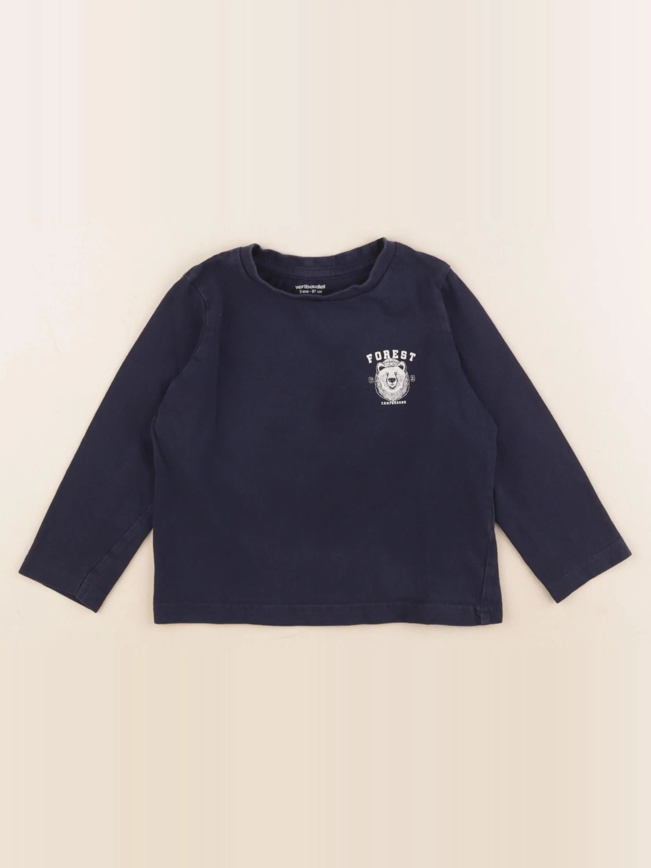 Vertbaudet - tee-shirt bleu - 3 ans