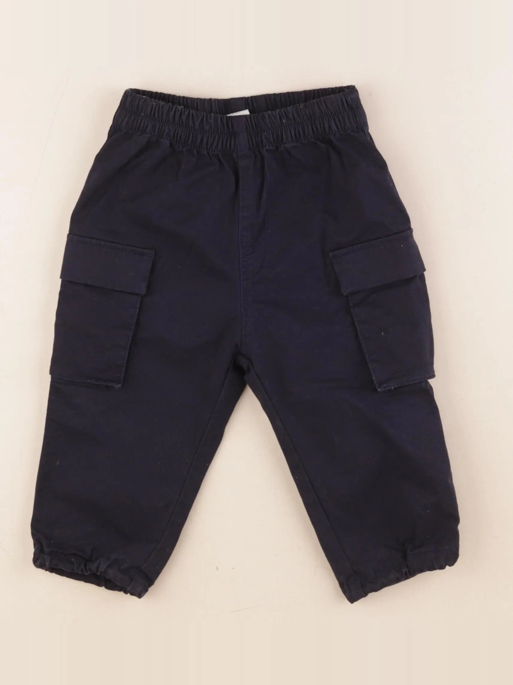 H&M - pantalon bleu - 9/12 mois