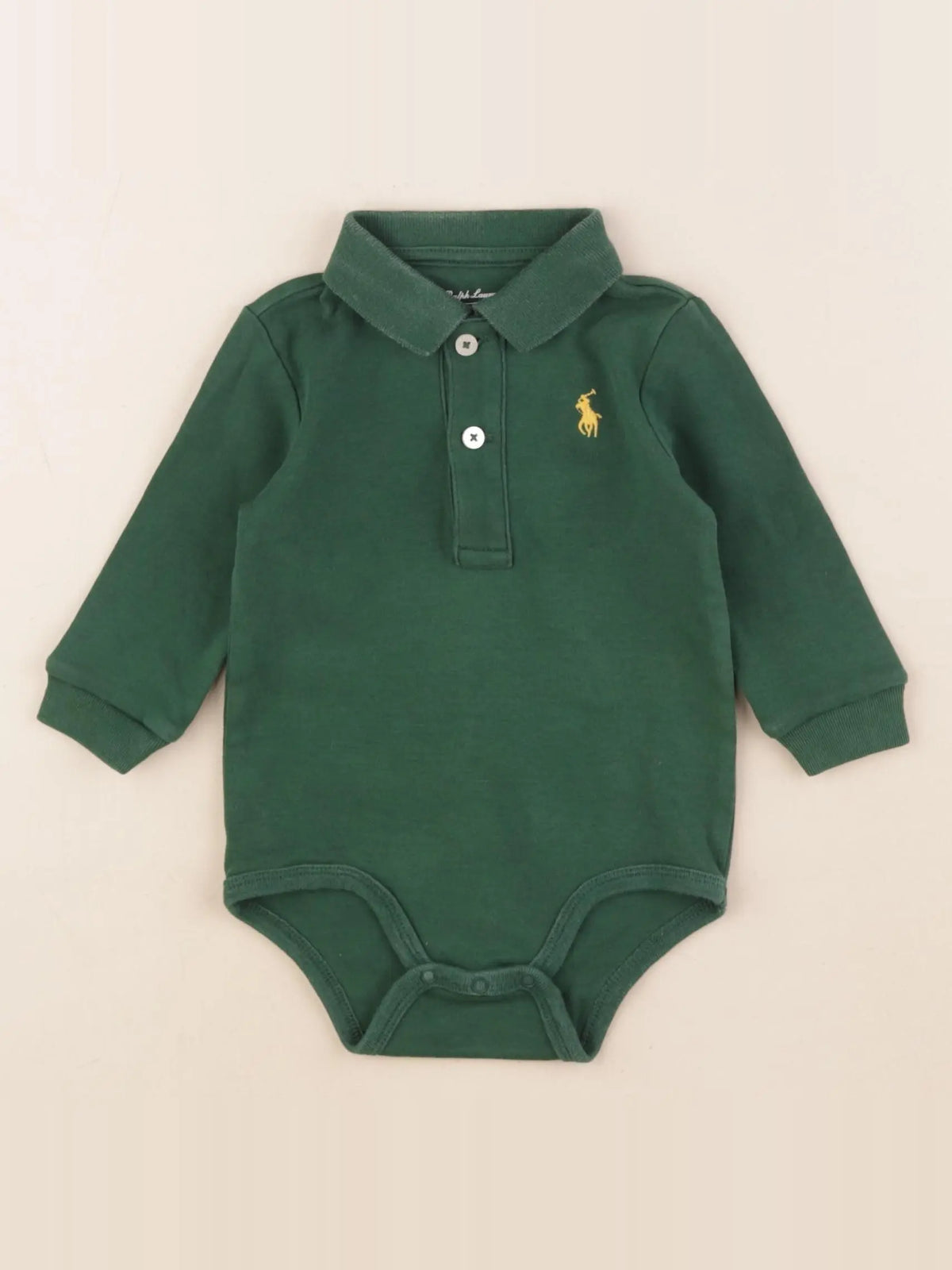 Ralph Lauren - body à col vert - 6 mois