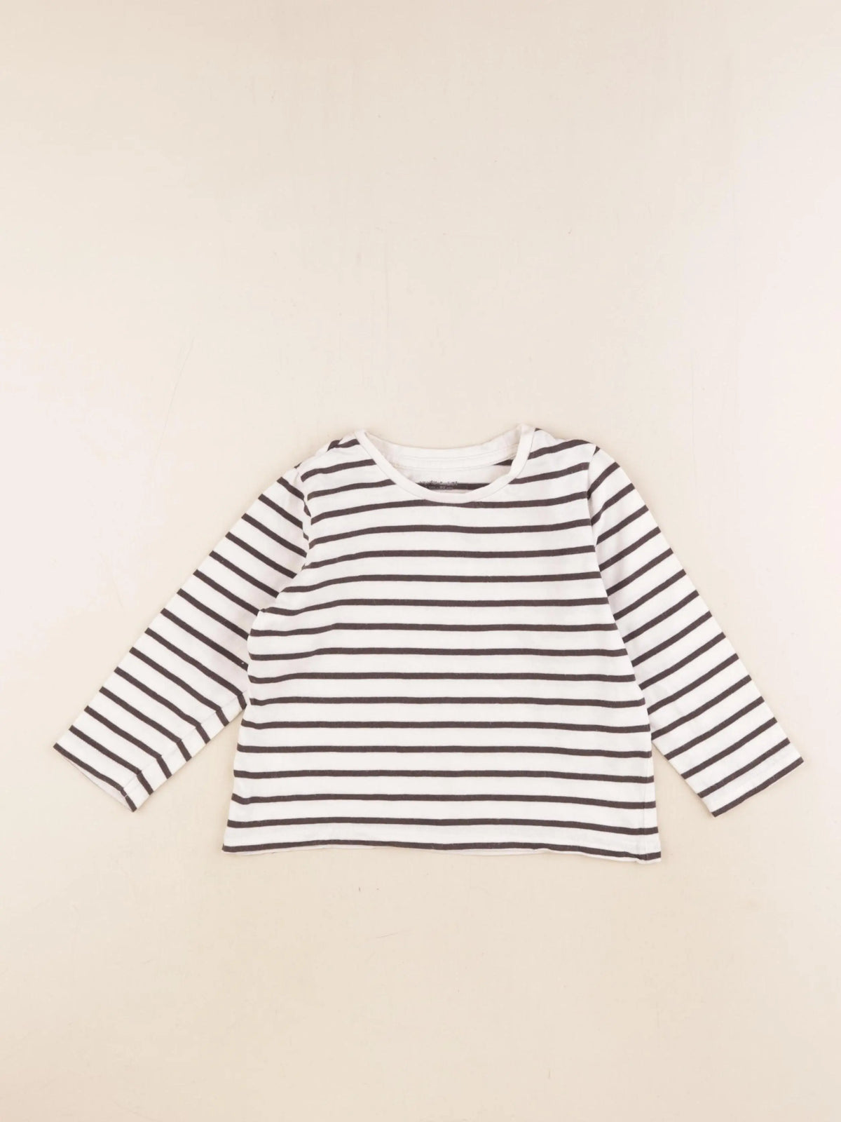 Vertbaudet - tee-shirt blanc, noir - 3 ans