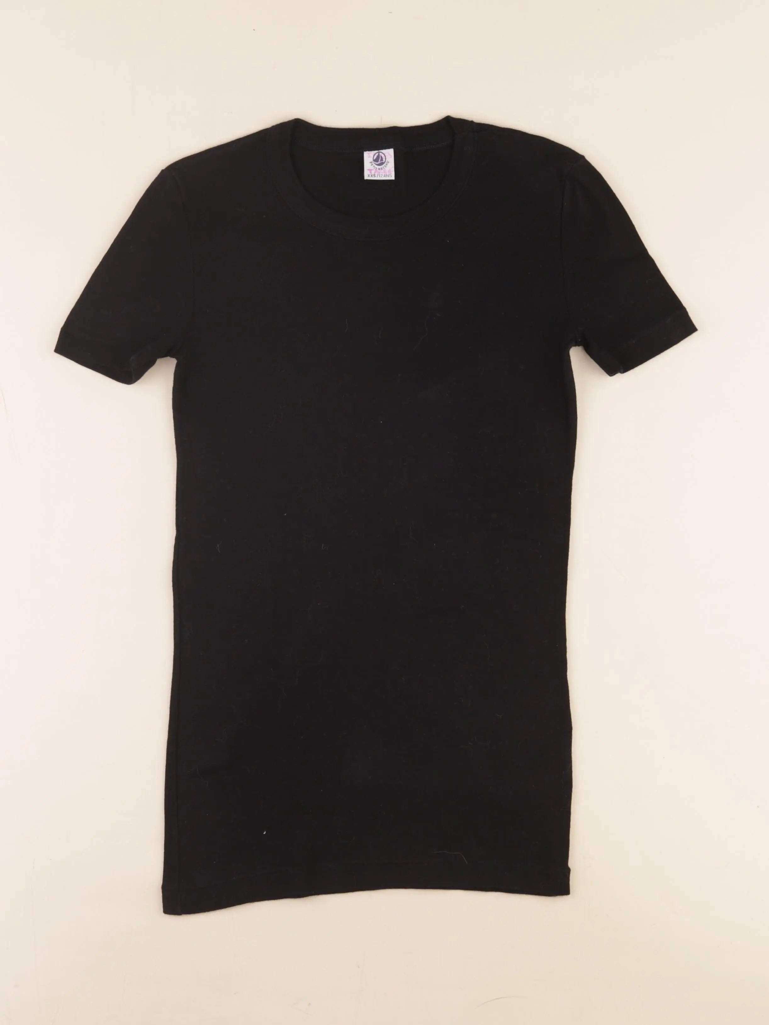 Petit Bateau - tee-shirt noir - 12 ans