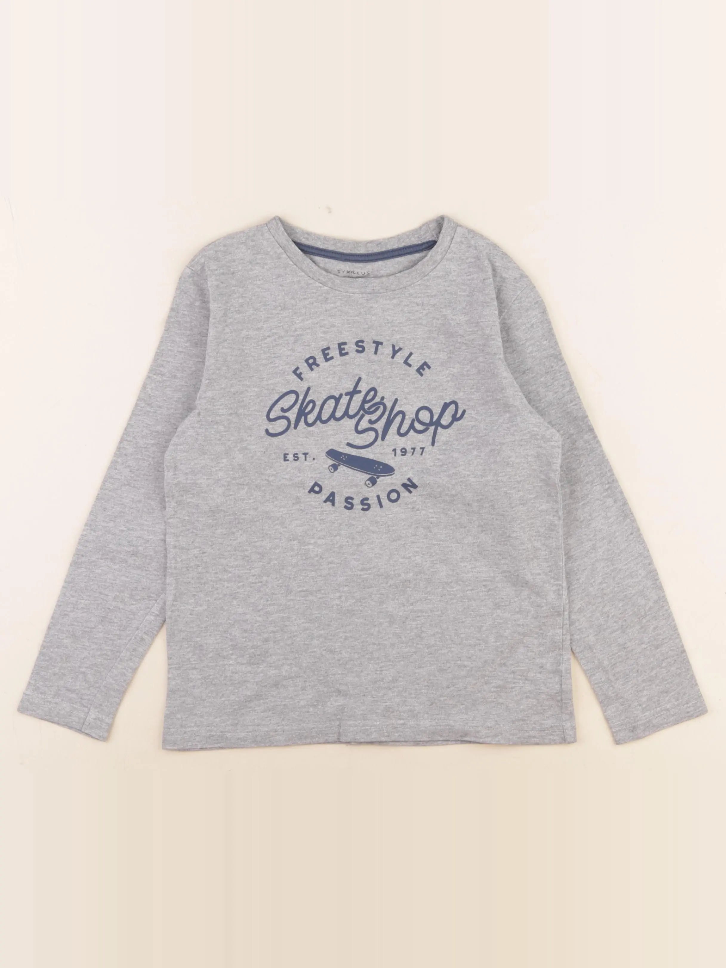 Cyrillus - tee-shirt gris - 8 ans