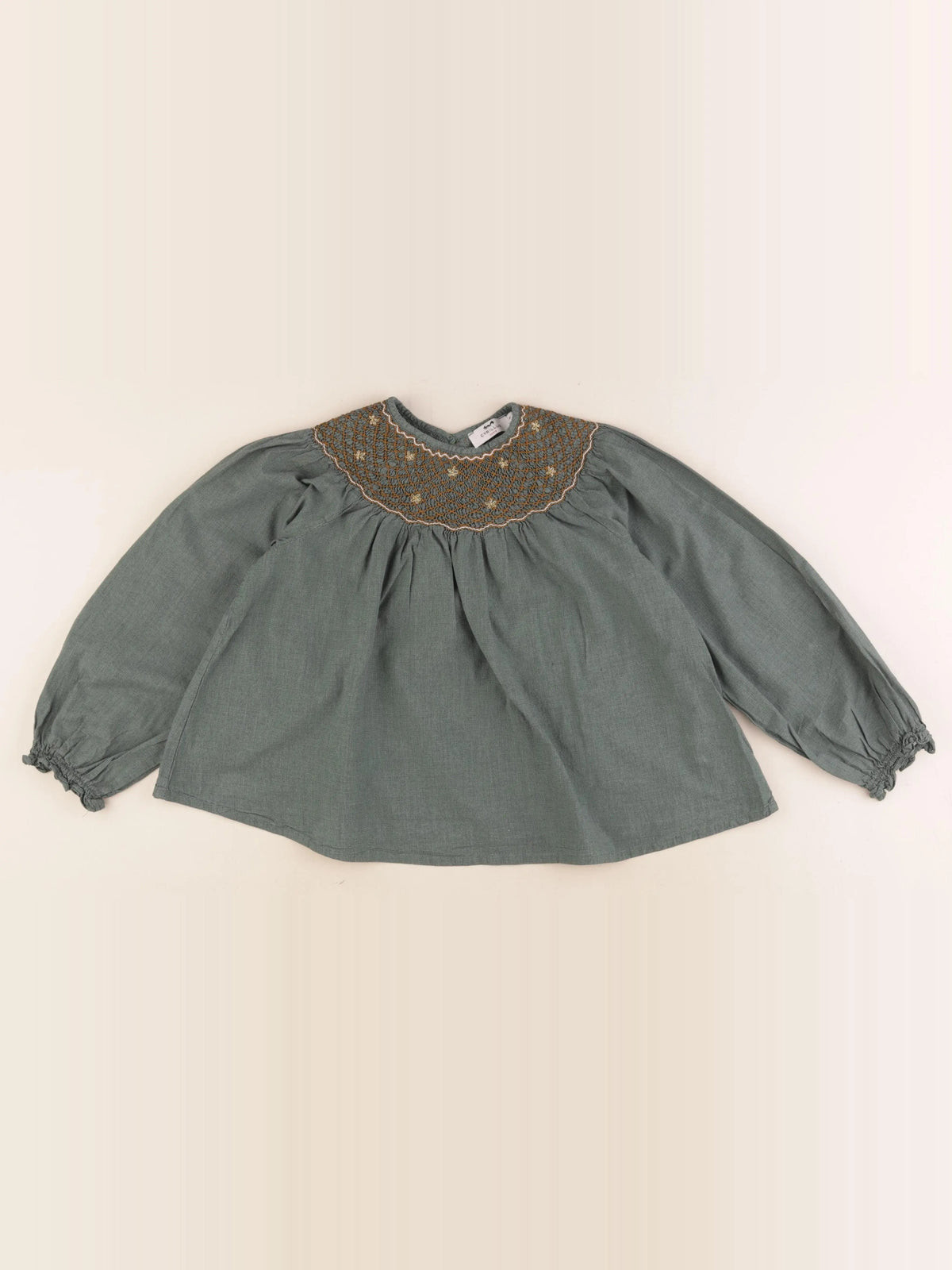Cyrillus - blouse vert, noir - 10 ans