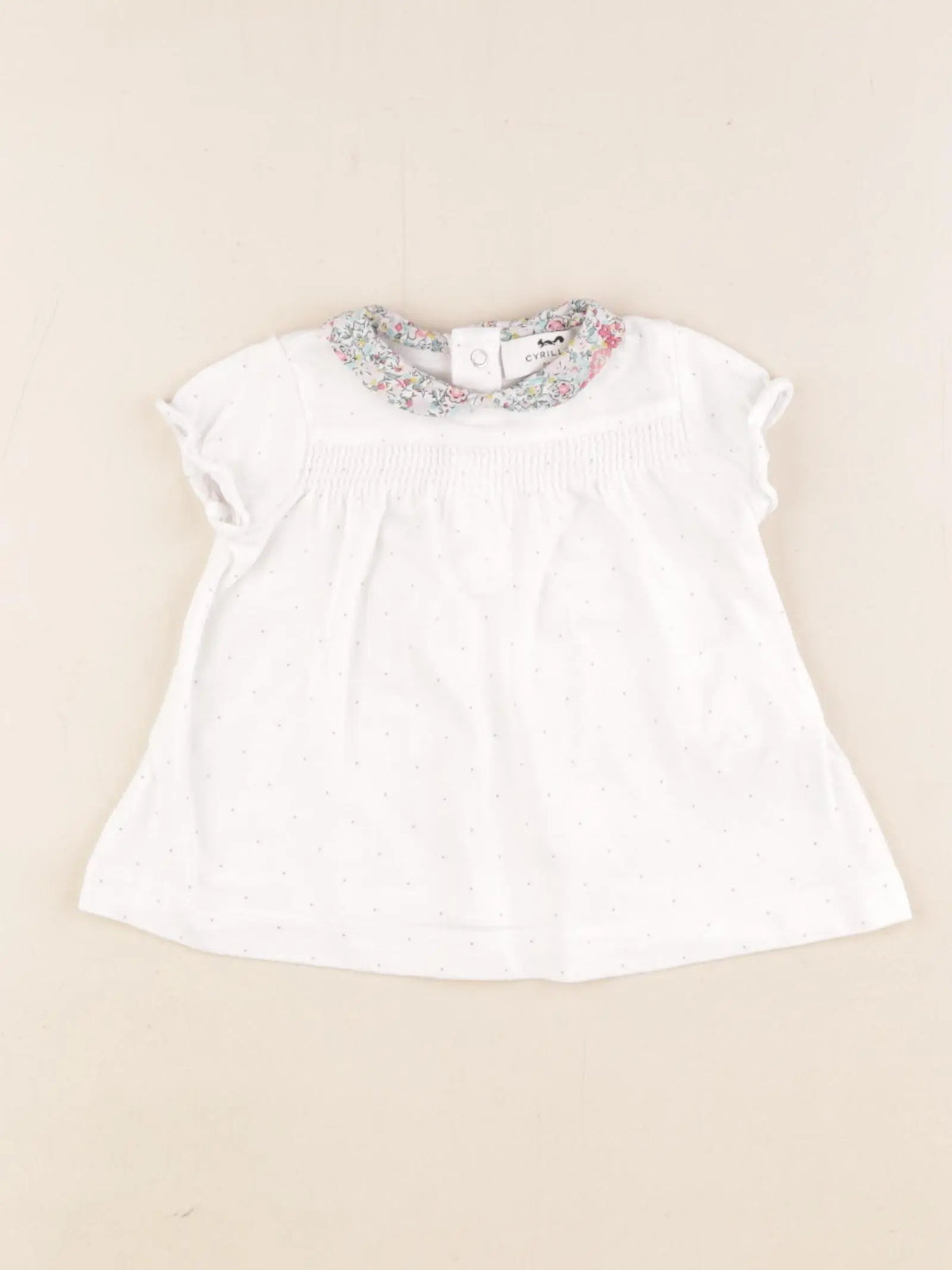 Cyrillus - tee-shirt blanc - 6 mois
