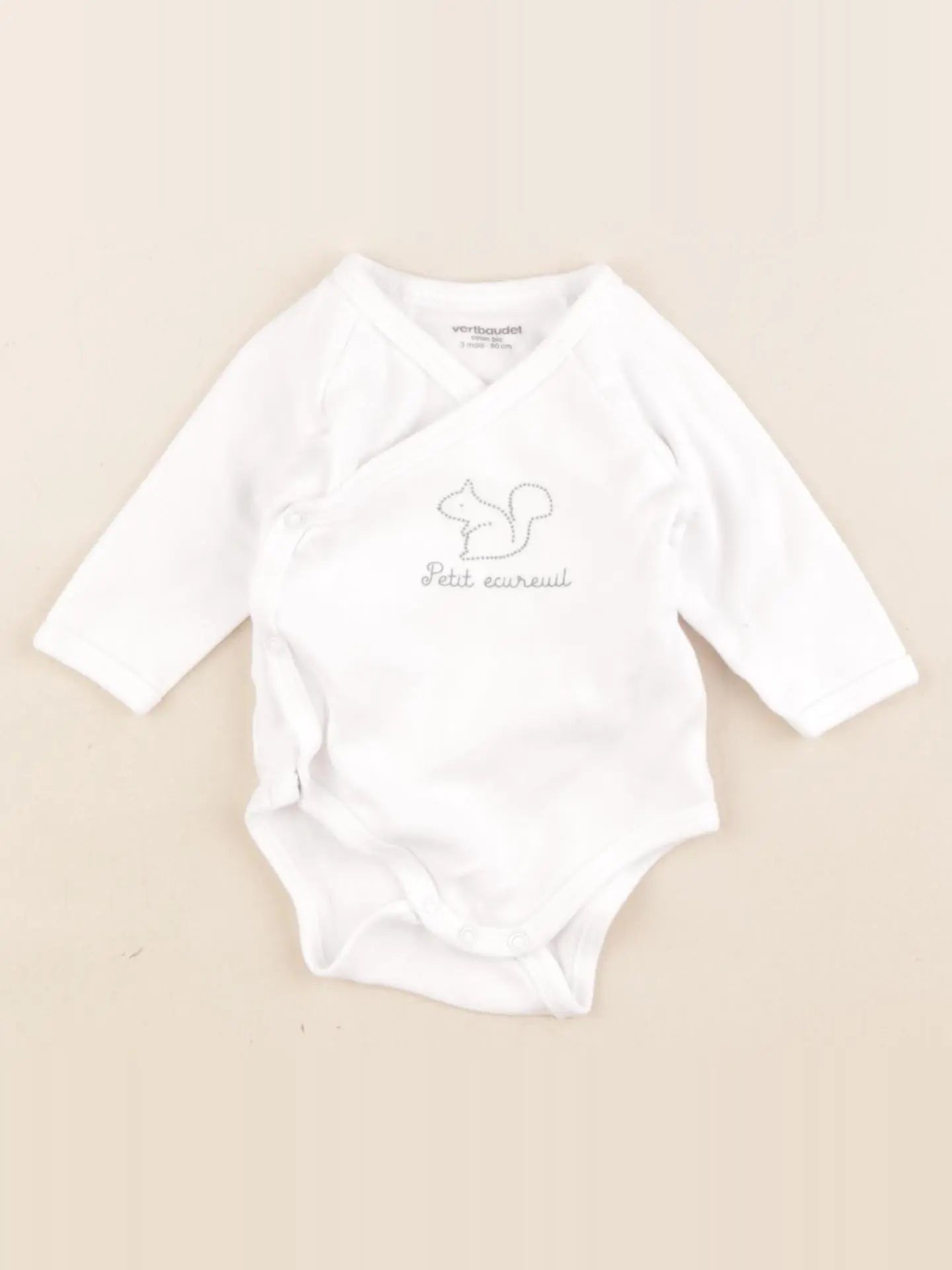 Vertbaudet - body blanc - 3 mois