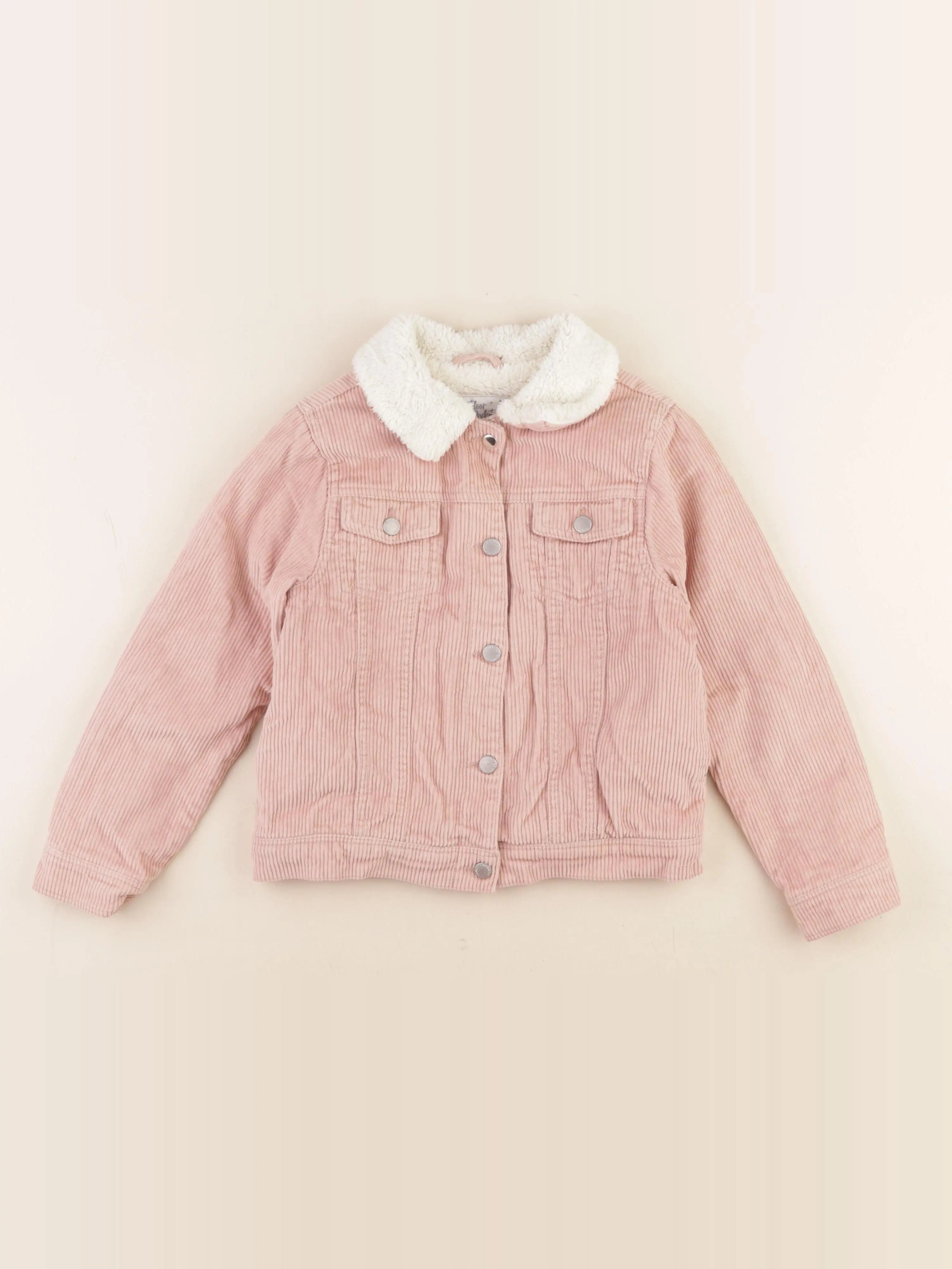 Vertbaudet - veste doublé rose - 8 ans
