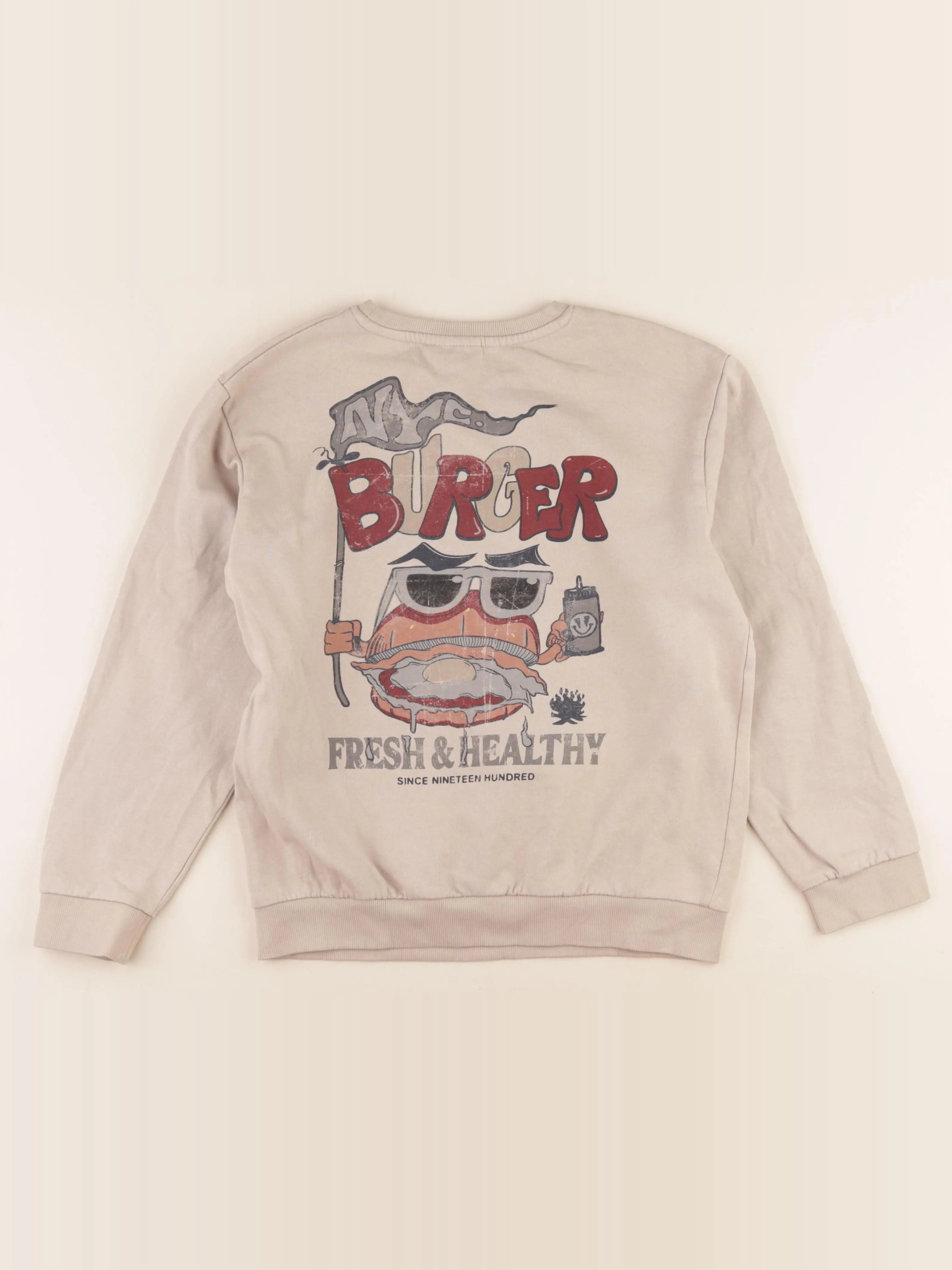 Name it - sweat imprimé au dos beige - 11/12 ans