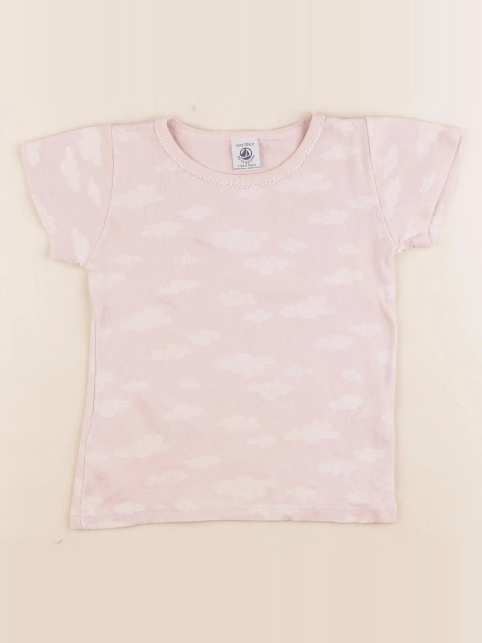 Petit Bateau - maillot de corps rose - 4 ans