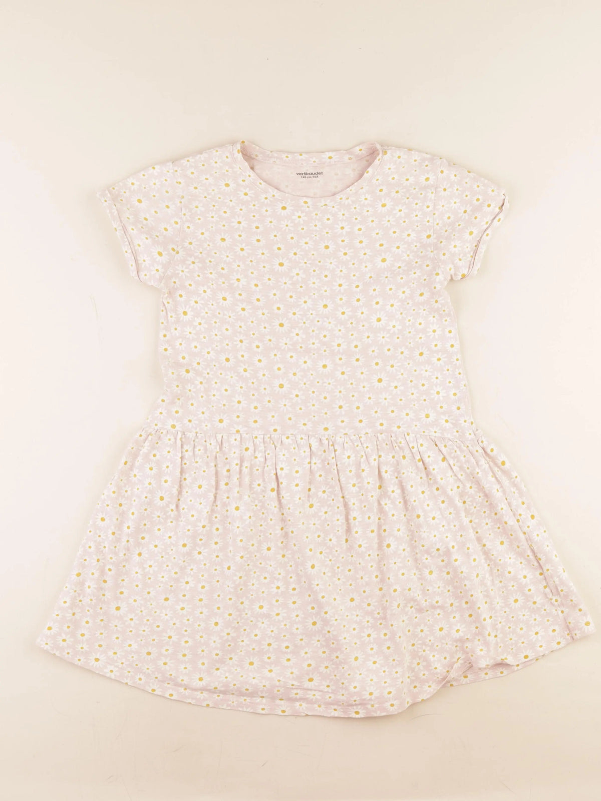 Vertbaudet - robe rose, blanc - 10 ans