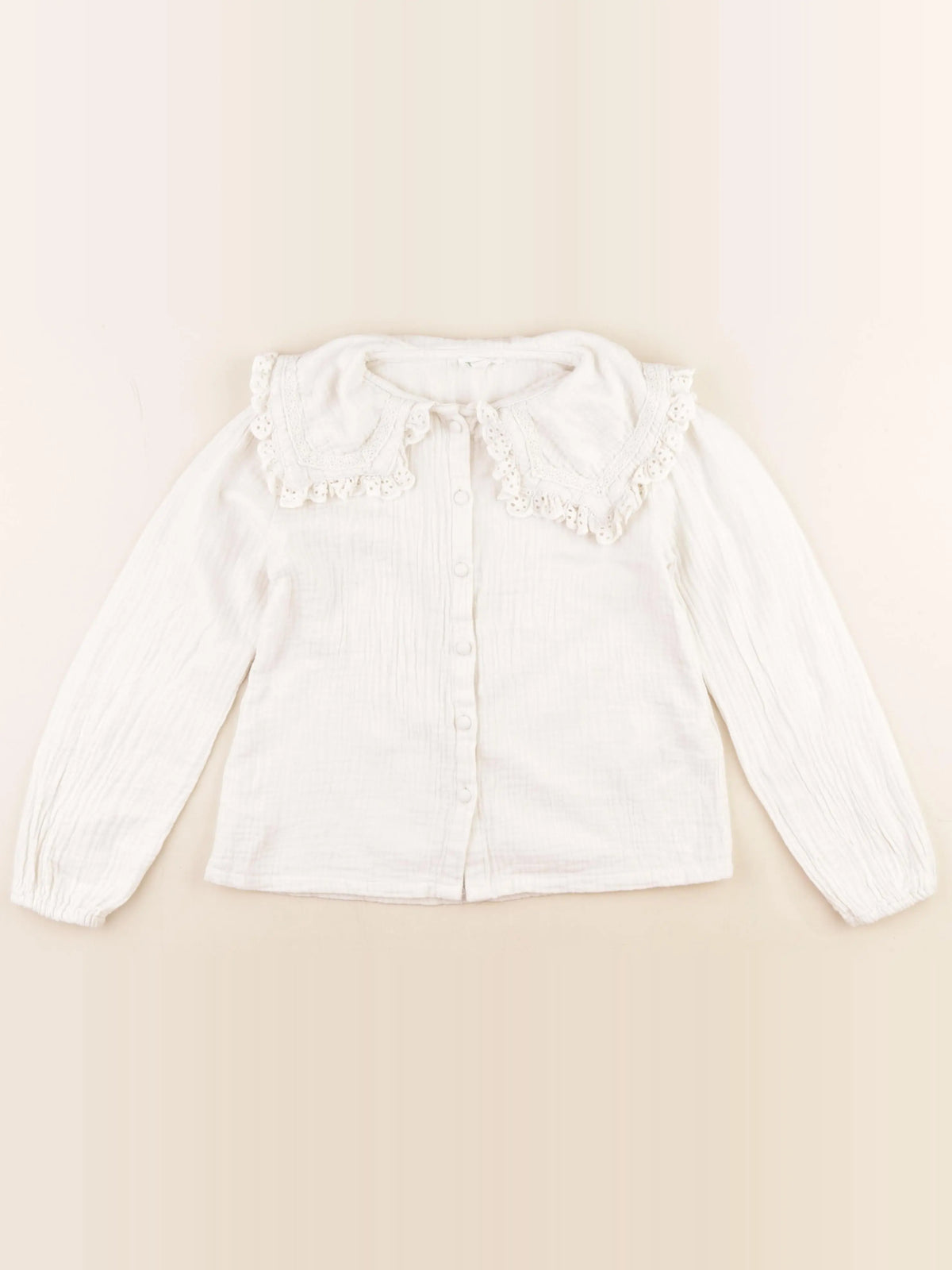 Vertbaudet - blouse beige - 8 ans
