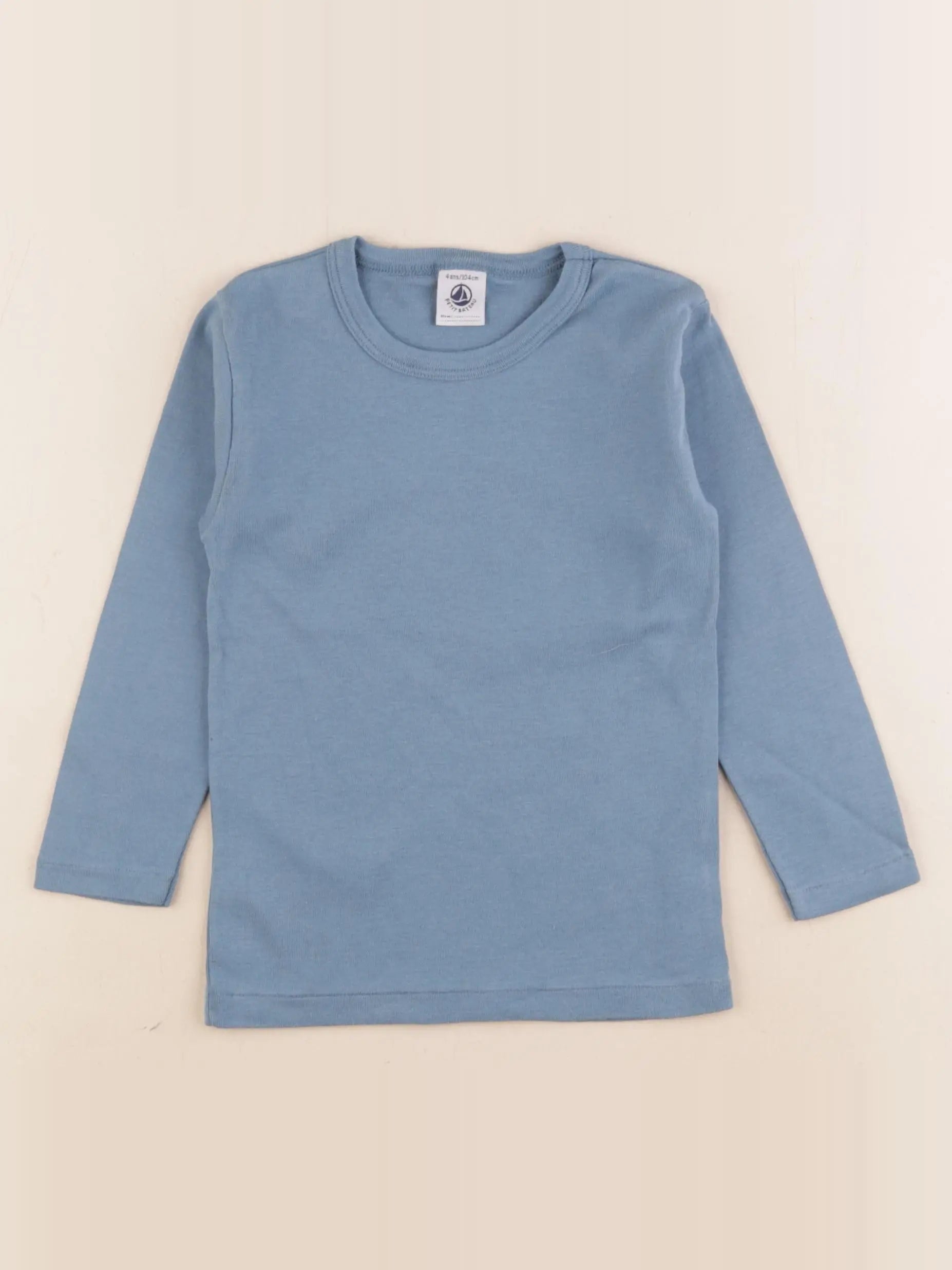 Petit Bateau - maillot de corps bleu - 4 ans