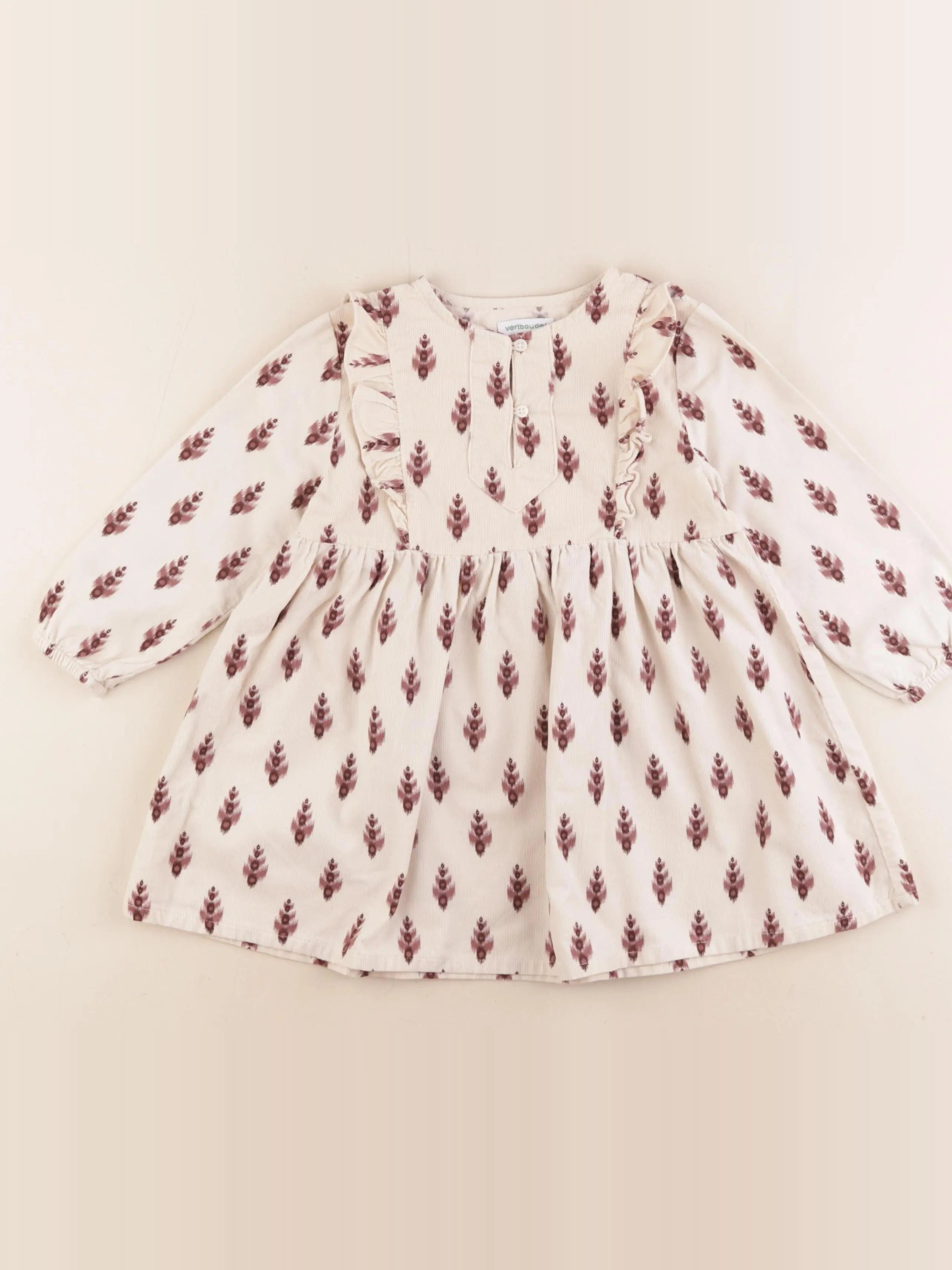 Vertbaudet - robe beige - 3 ans