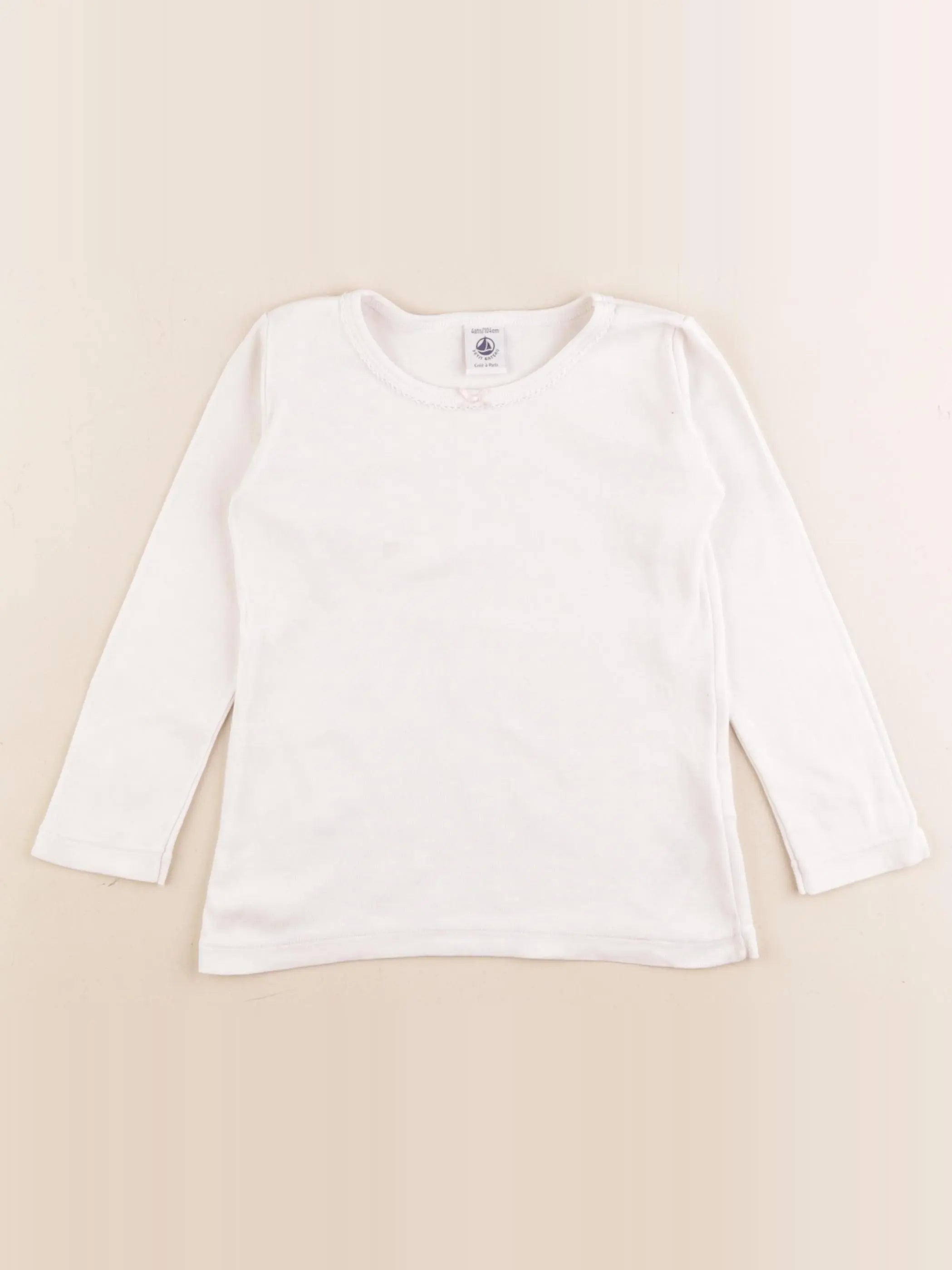 Petit Bateau - maillot de corps blanc - 4 ans