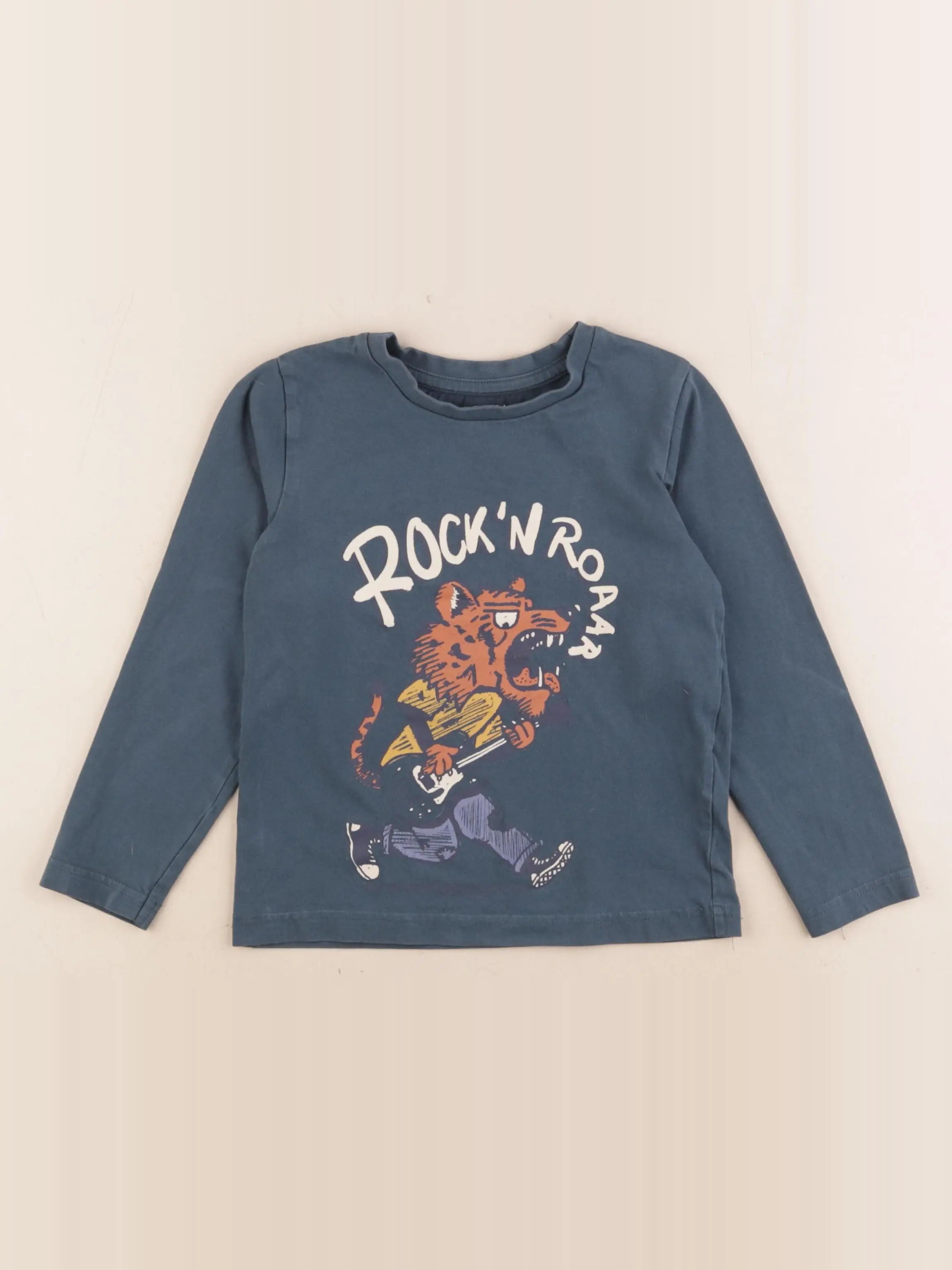 Vertbaudet - tee-shirt bleu - 5 ans