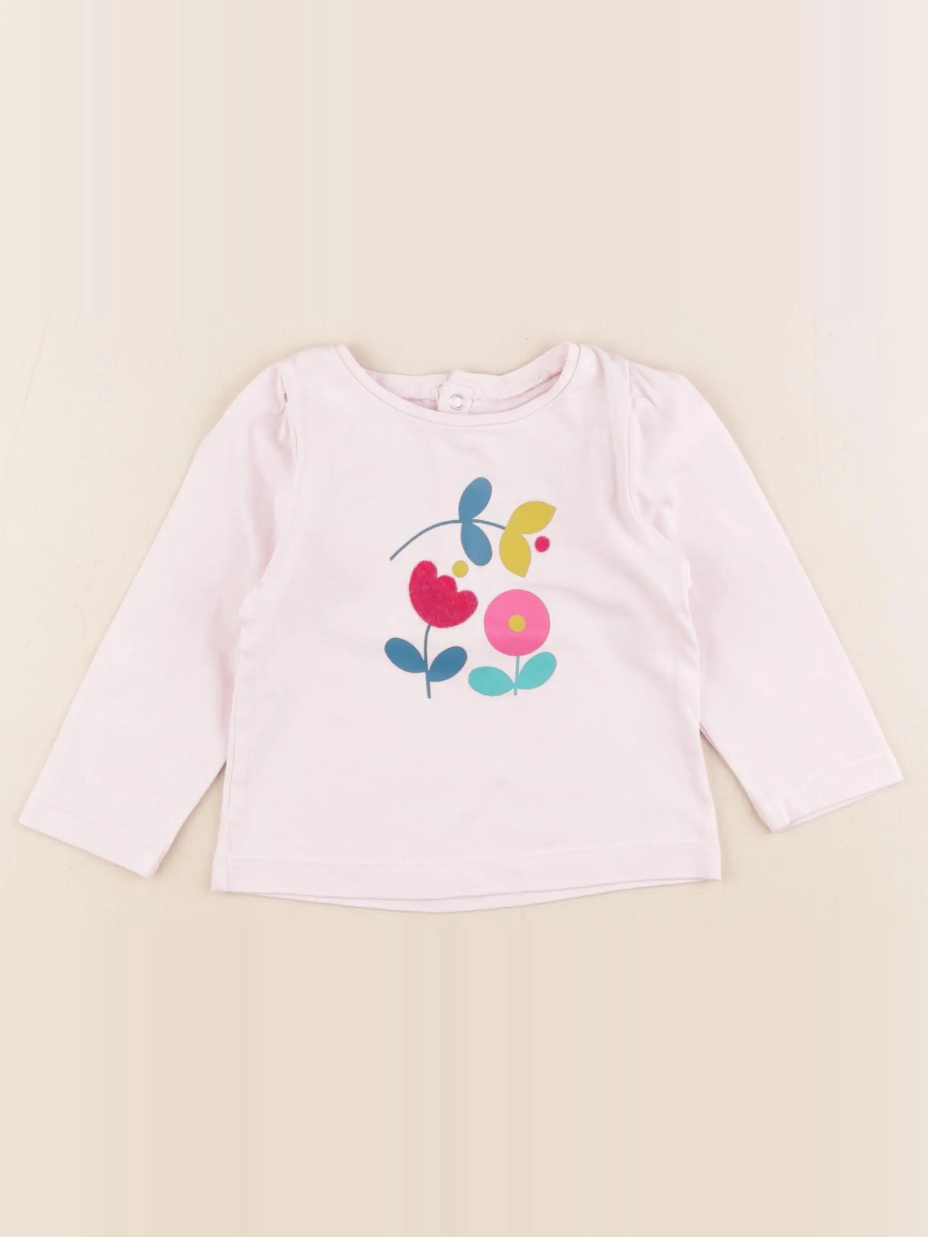 Jacadi - tee-shirt rose - 12 mois