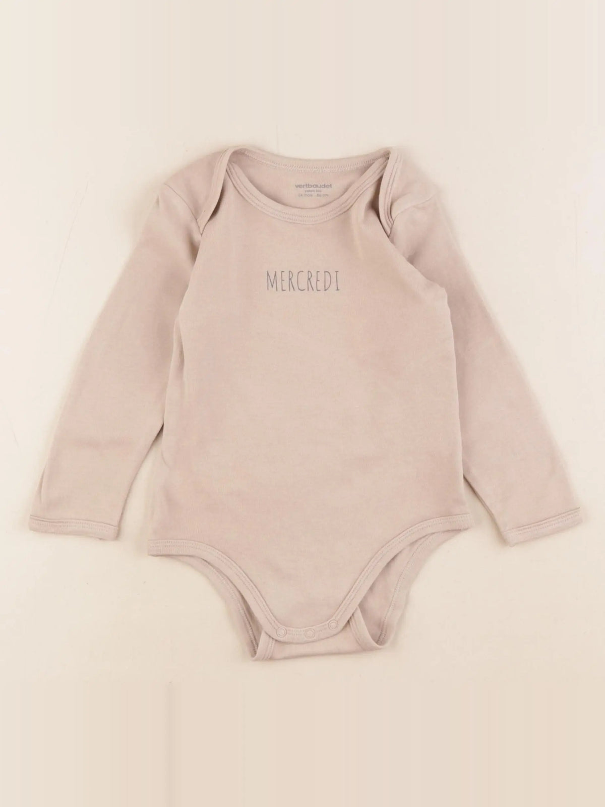 Vertbaudet - body beige - 2 ans