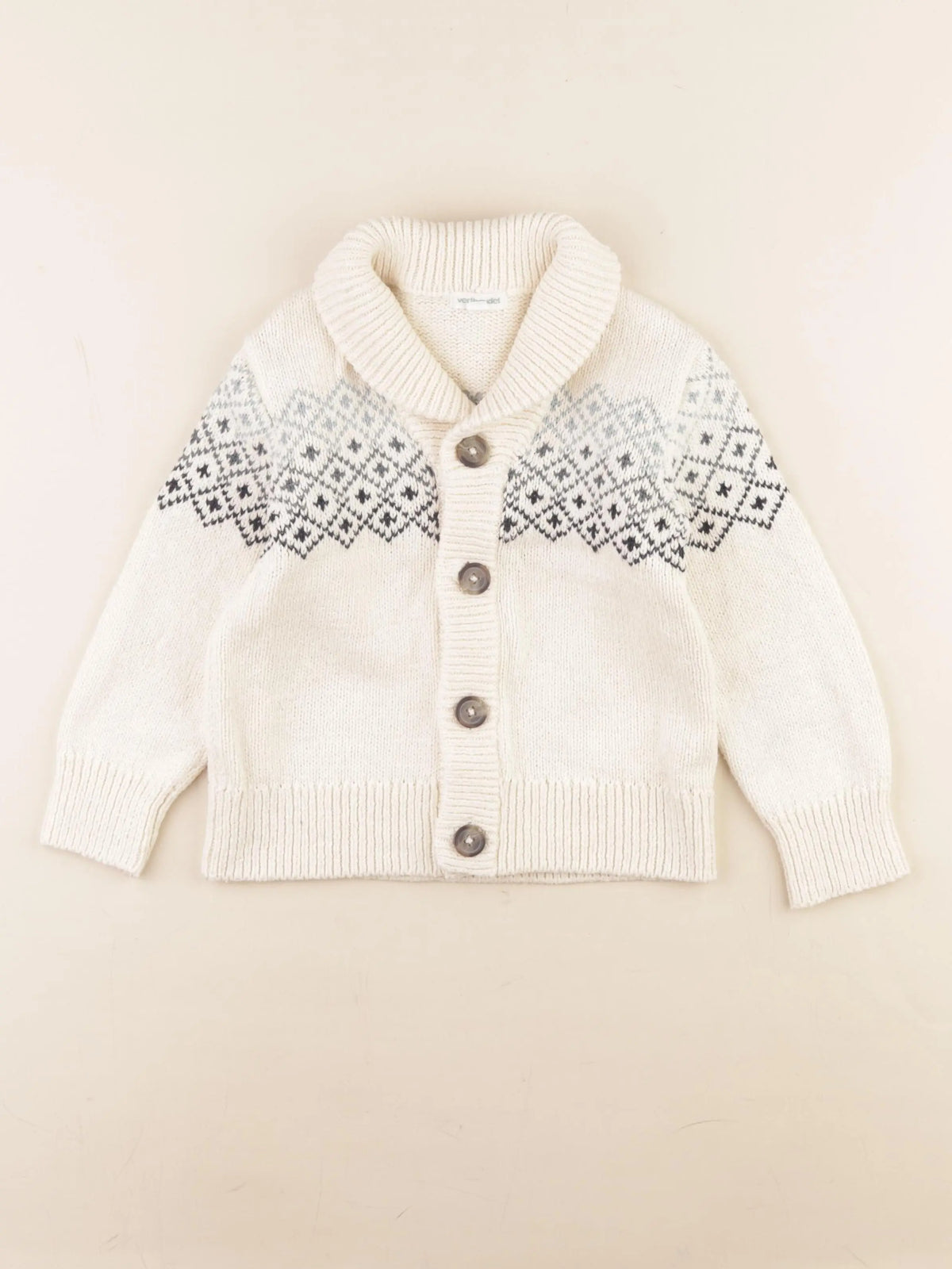 Vertbaudet - gilet beige - 4 ans
