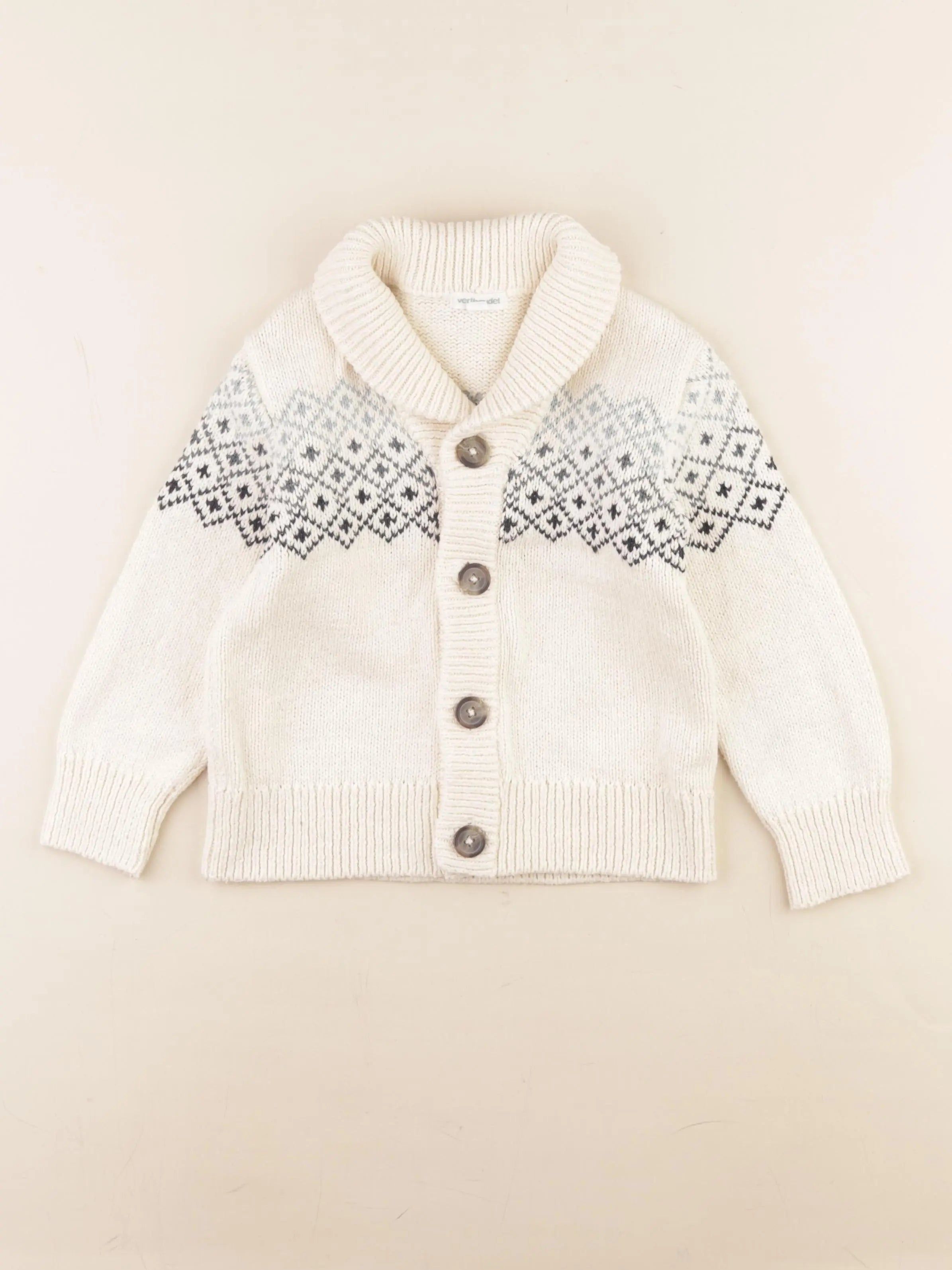 Vertbaudet - gilet beige - 4 ans