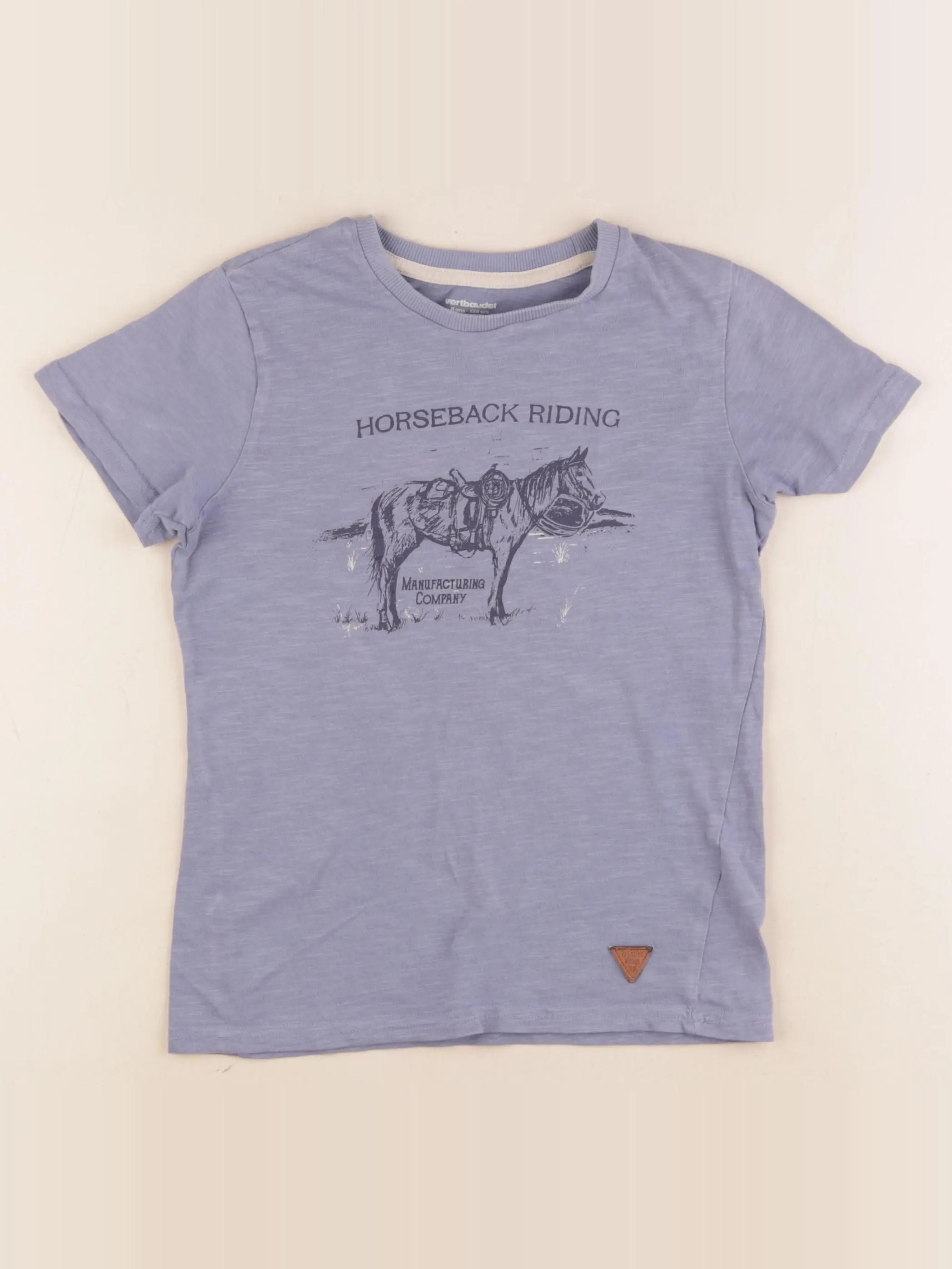 Vertbaudet - tee-shirt bleu - 8 ans
