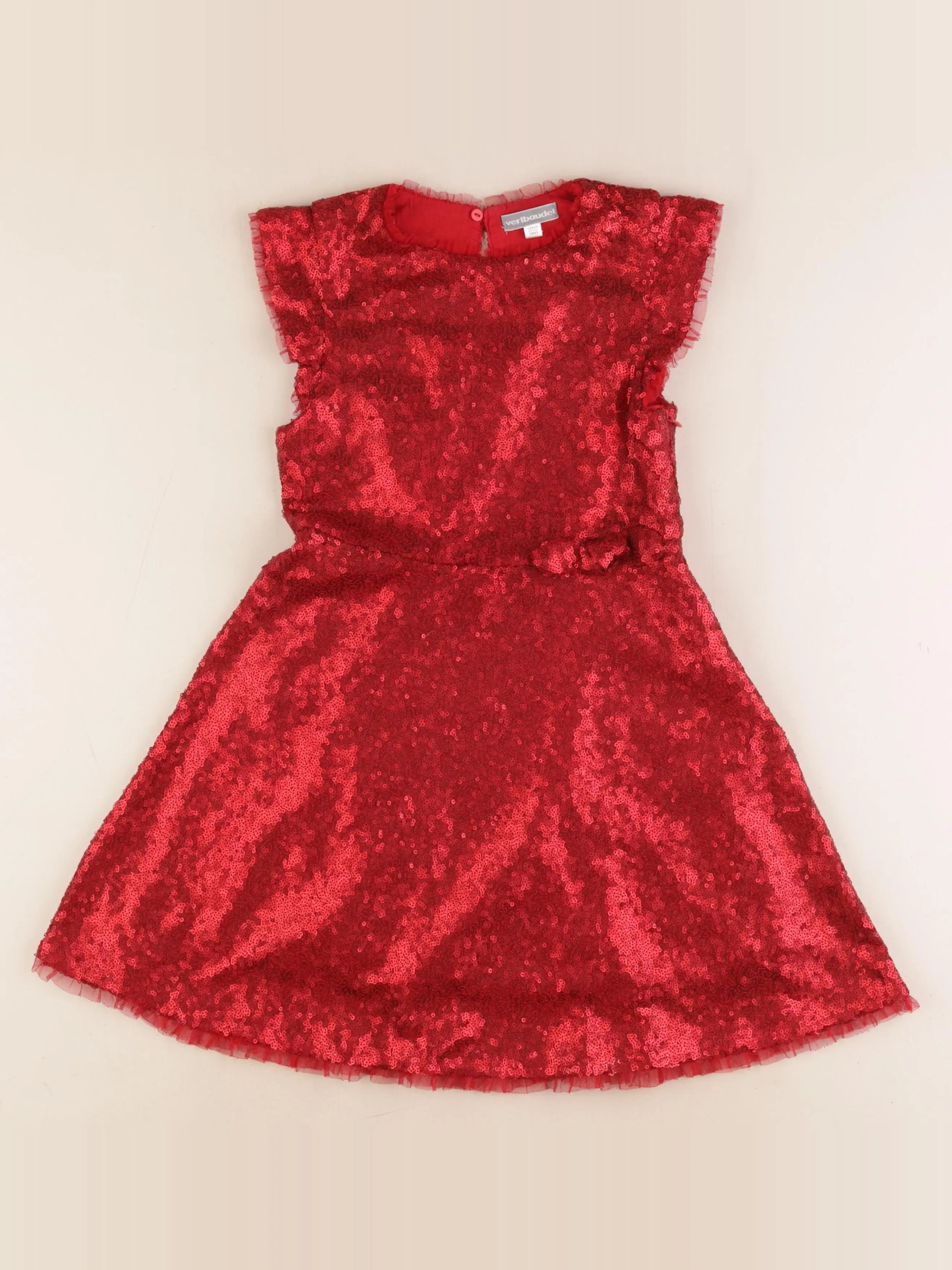 Vertbaudet - robe rouge - 7 ans