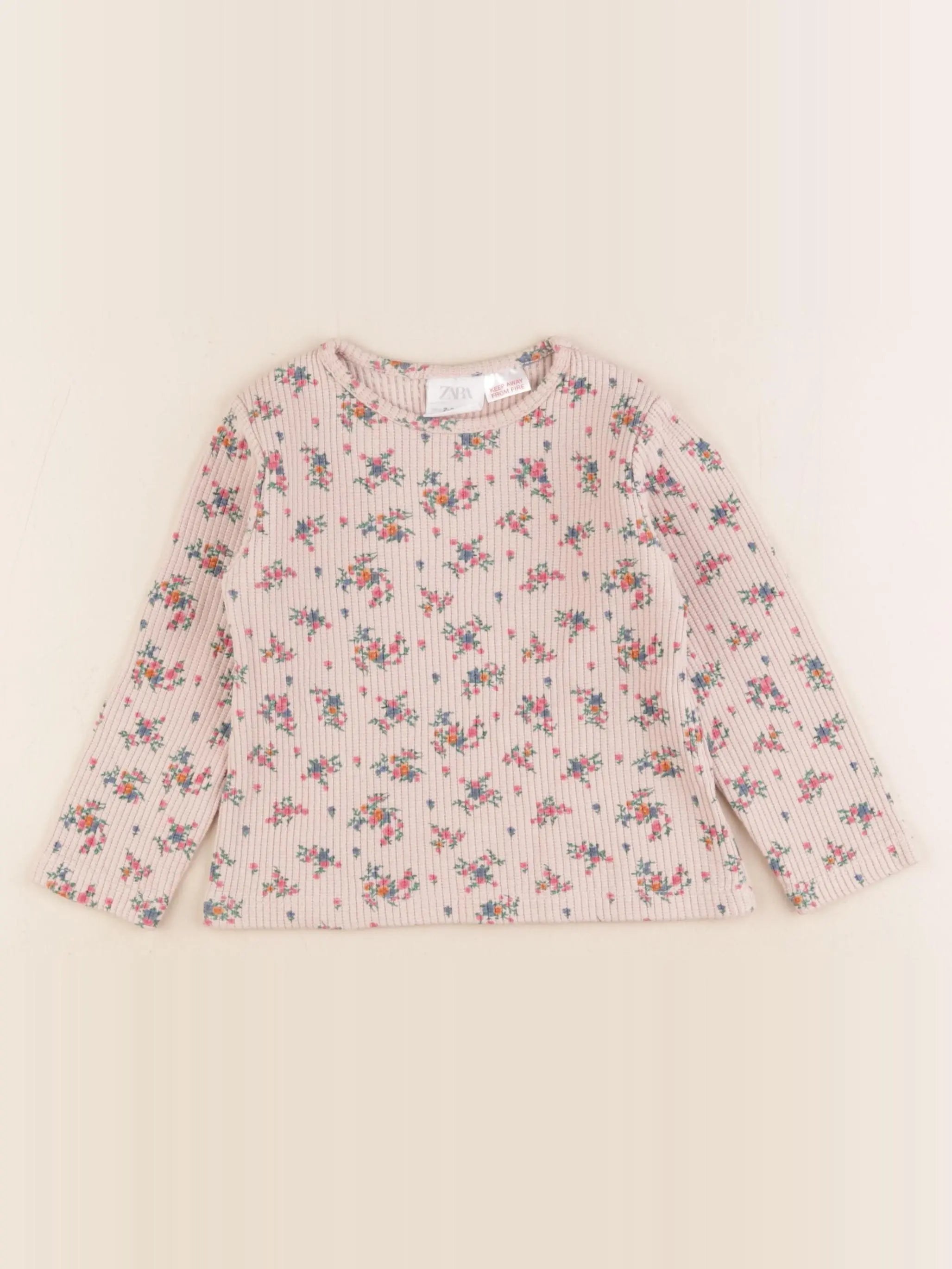 Zara - tee-shirt rose - 2/3 ans