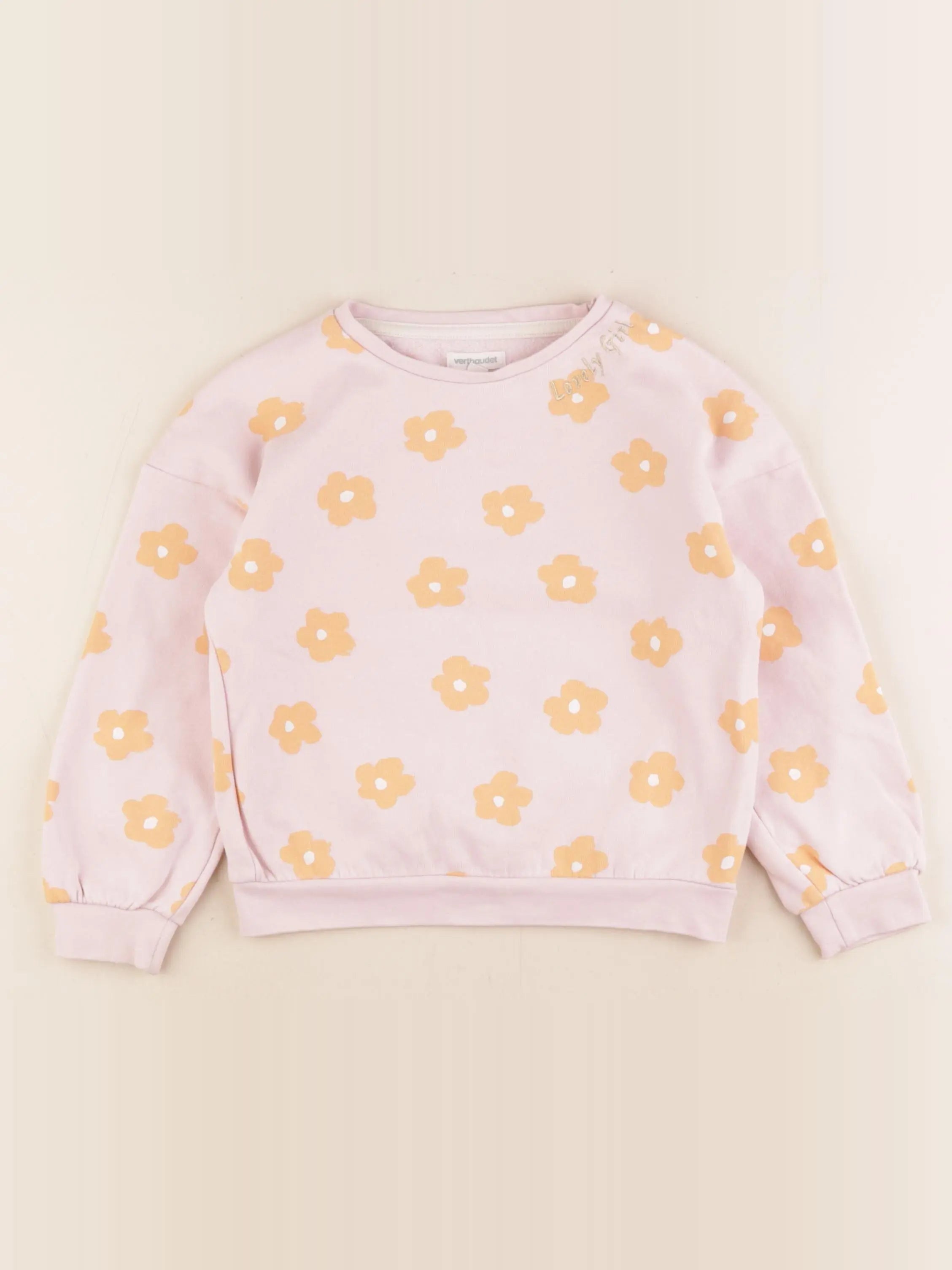 Vertbaudet - sweat rose - 5 ans