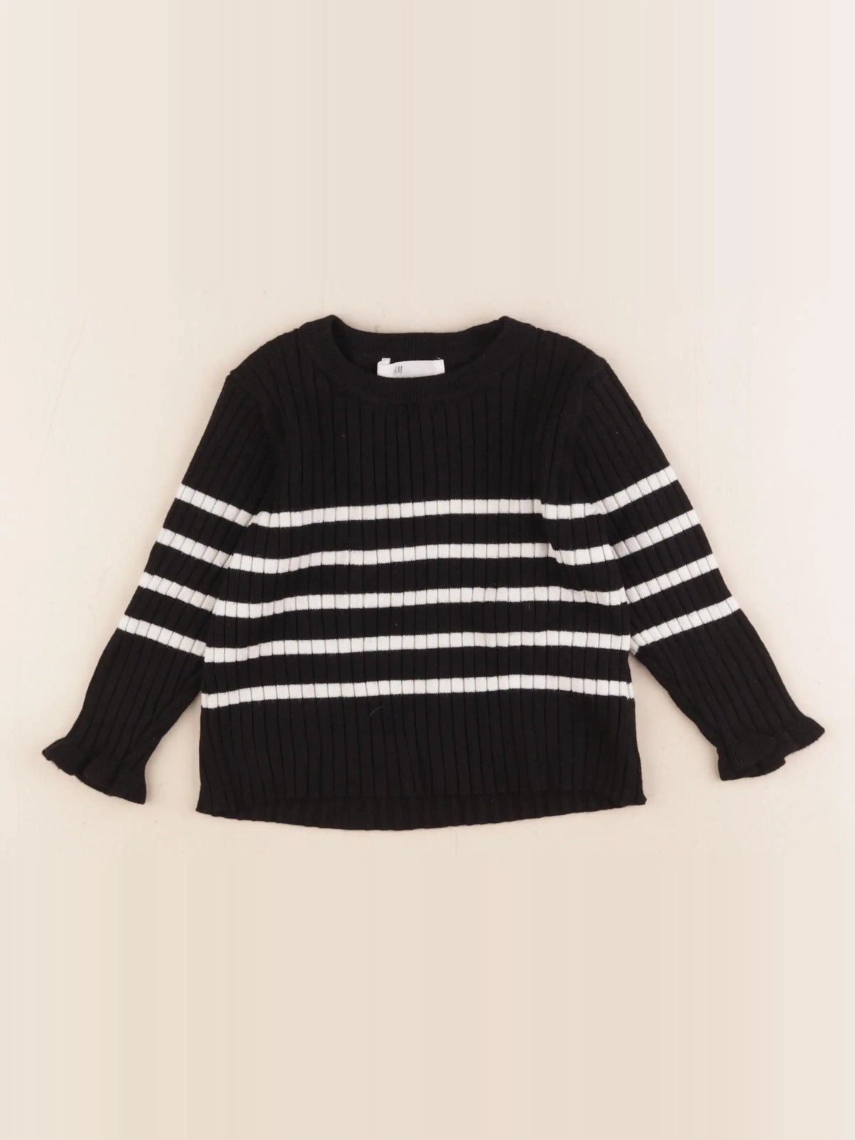 H&M - pull noir - 18/24 mois