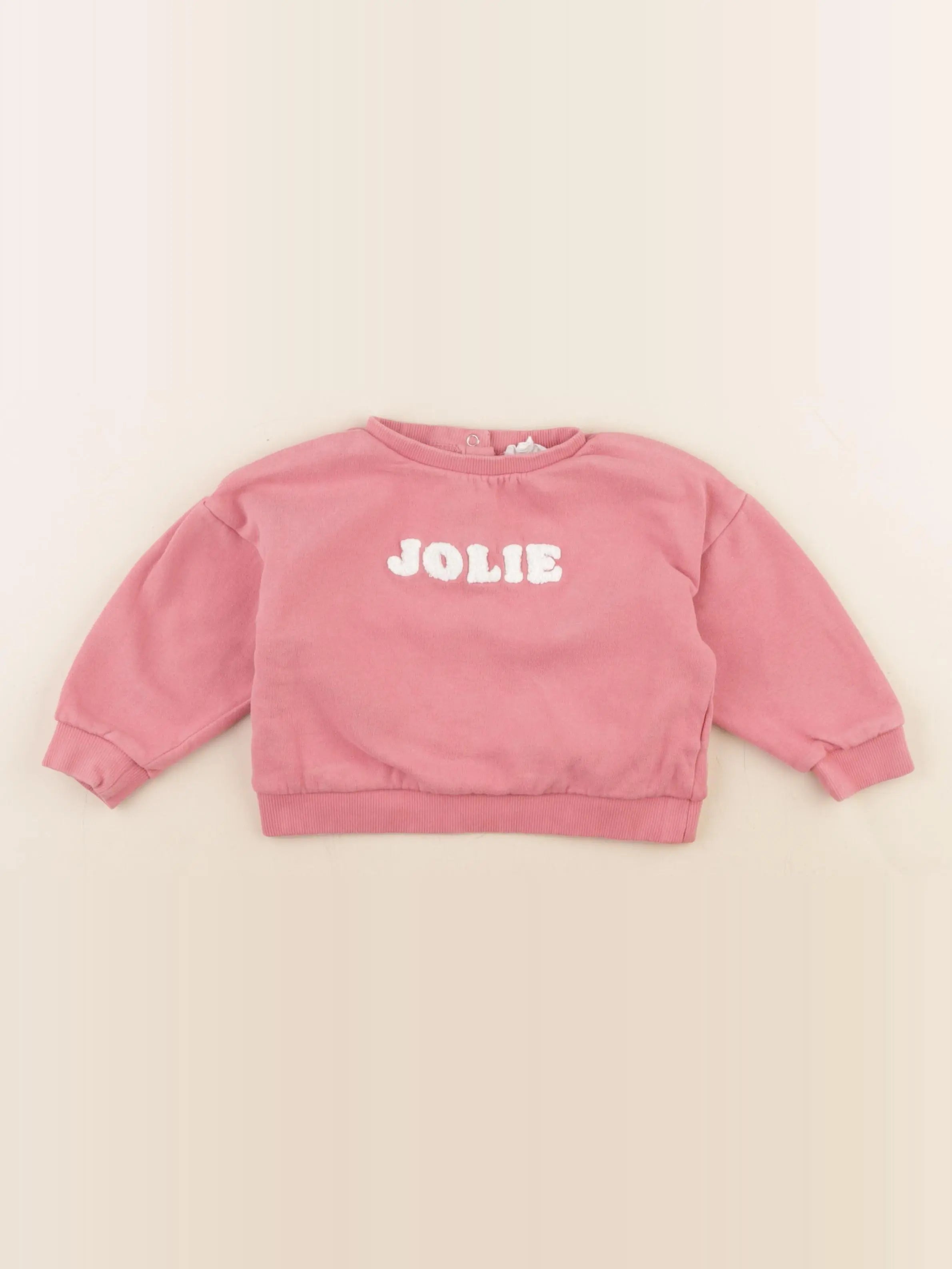 Vertbaudet - sweat rose - 24 mois