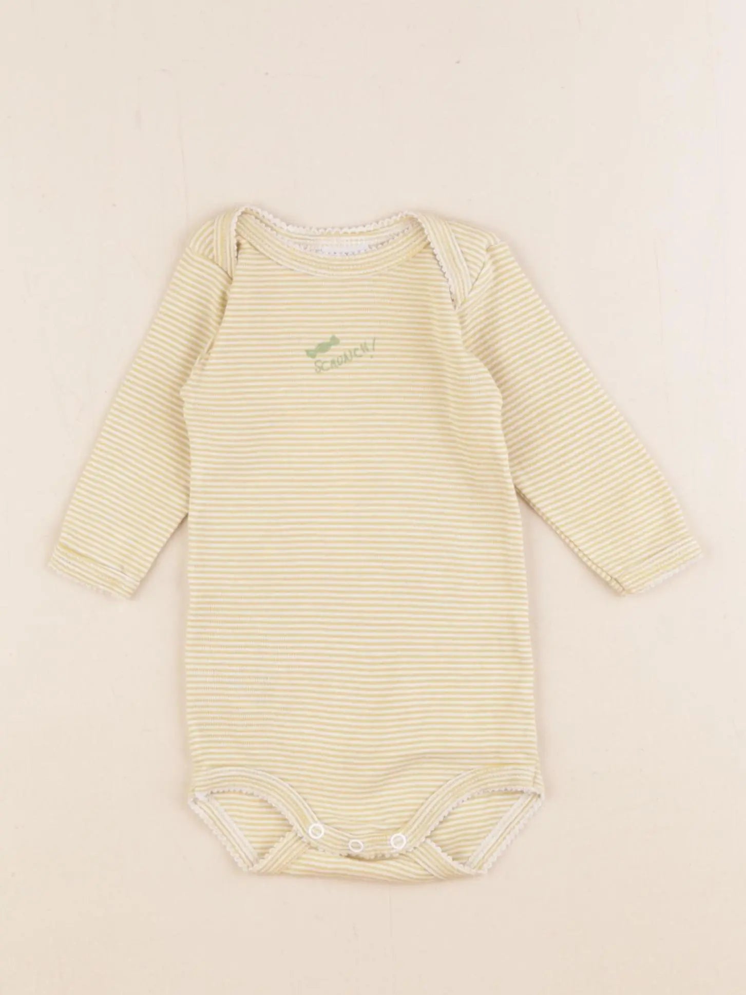 Petit Bateau - body jaune - 3 mois