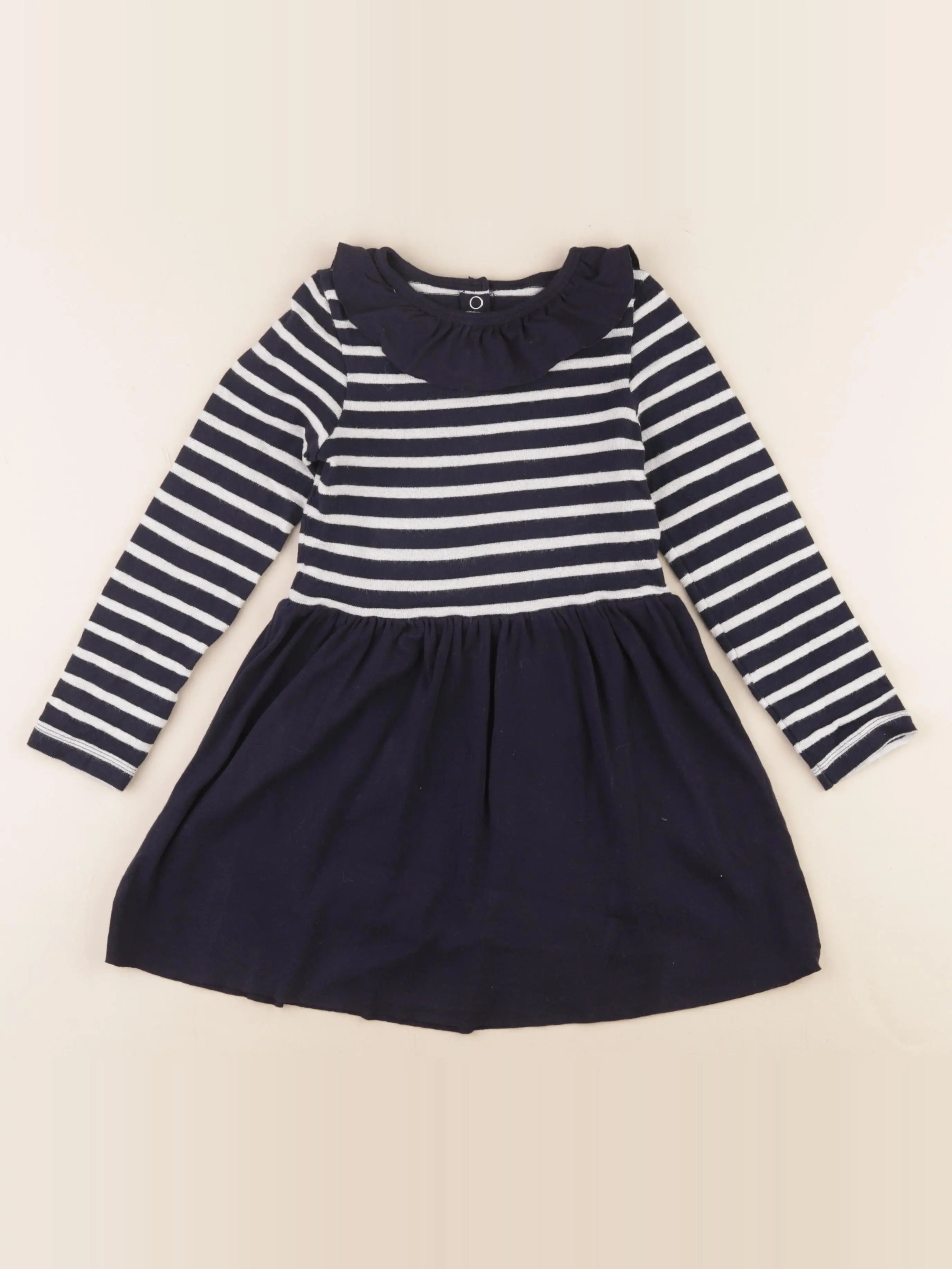Petit Bateau - robe argent, bleu - 6 ans