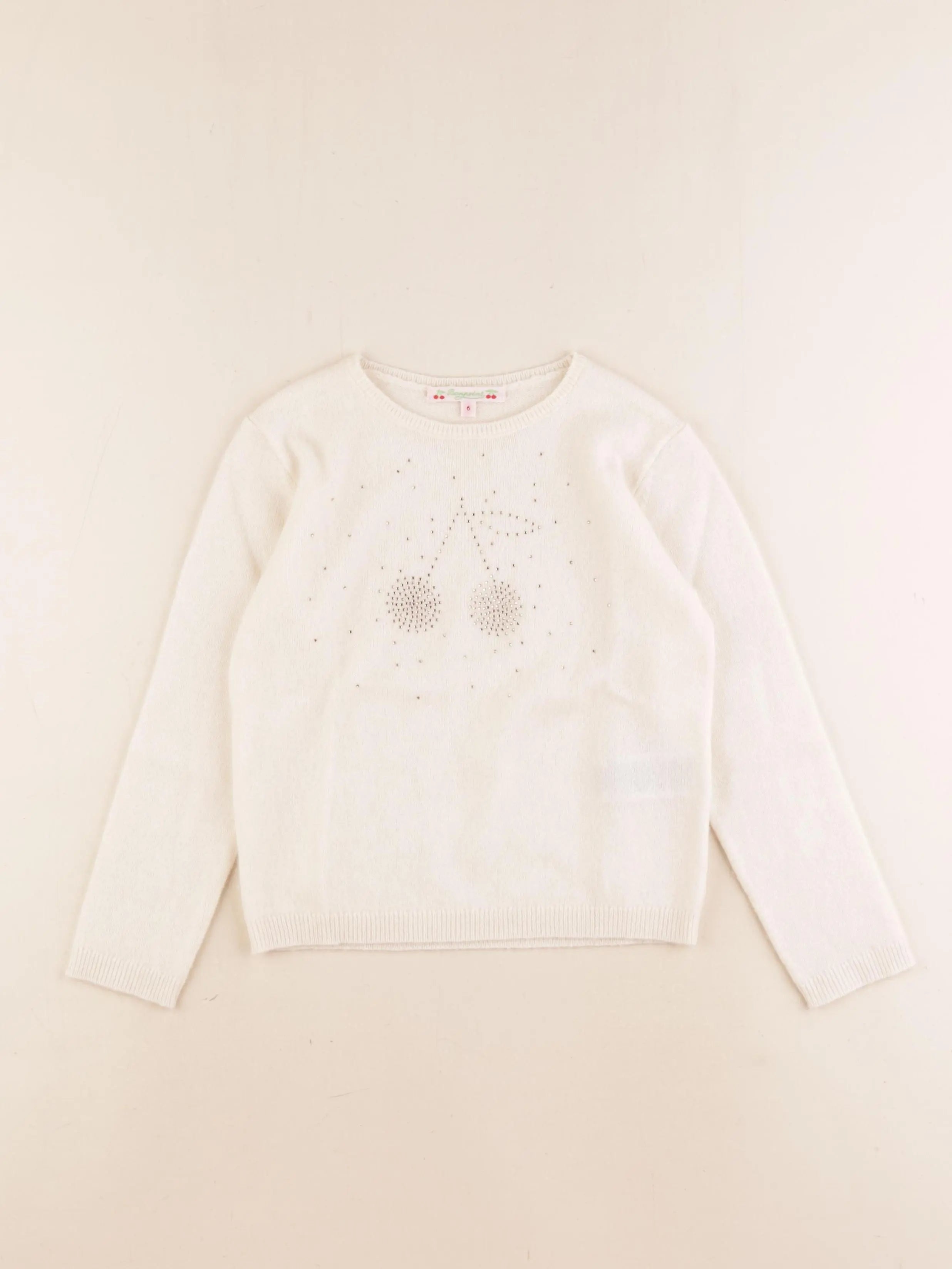 Bonpoint - pull beige - 6 ans