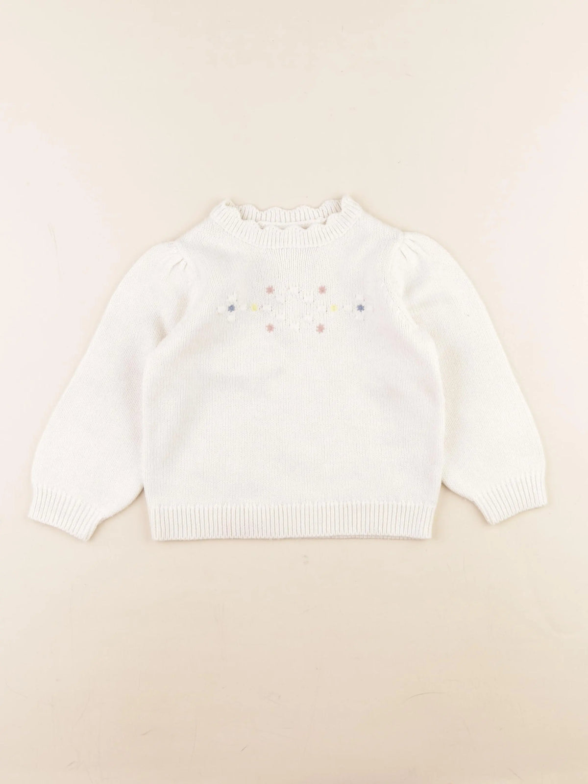 Vertbaudet - pull blanc - 3 ans