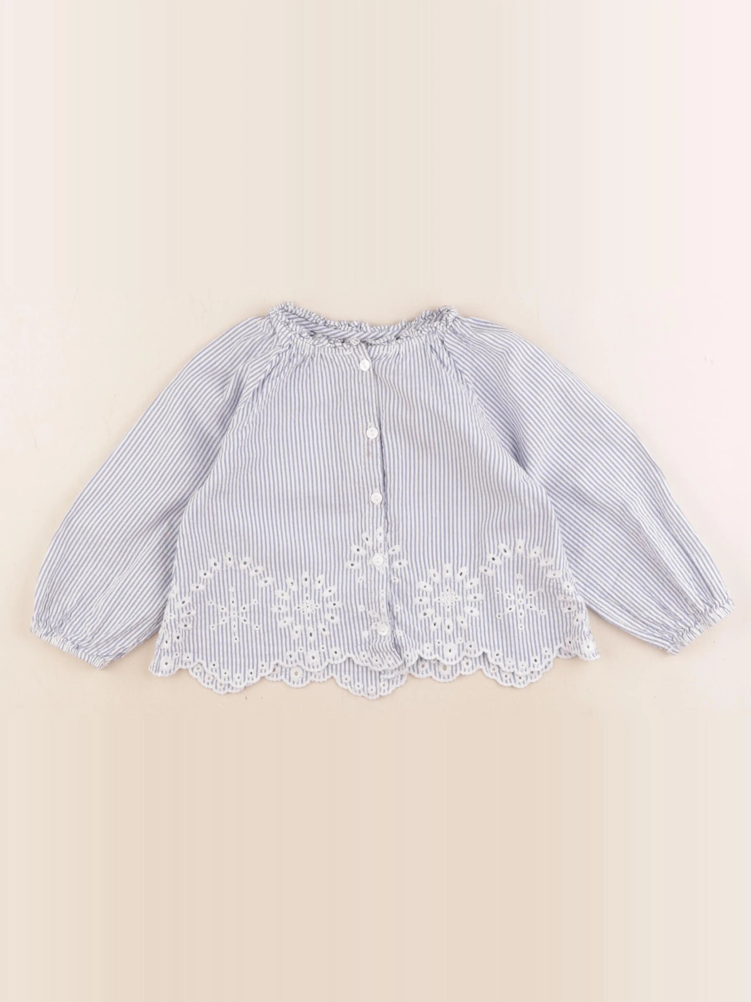 Zara - blouse bleu - 2 ans