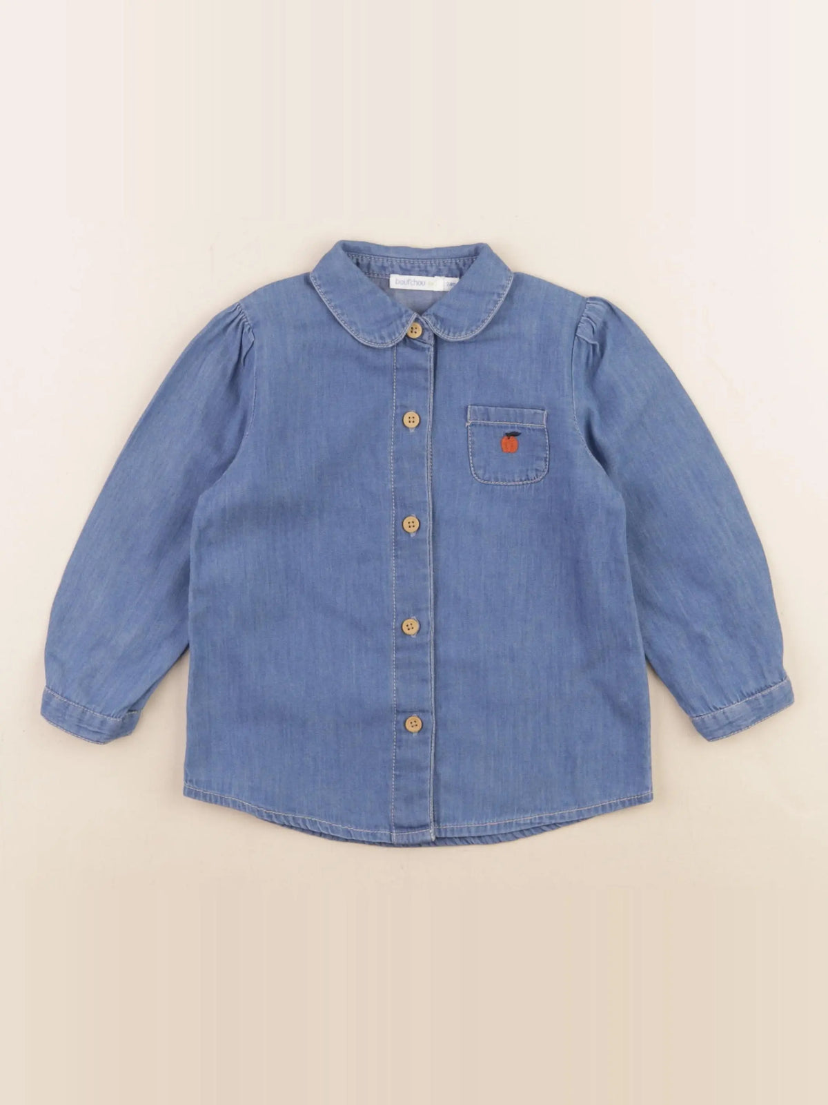 Boutchou - chemise bleu - 24 mois