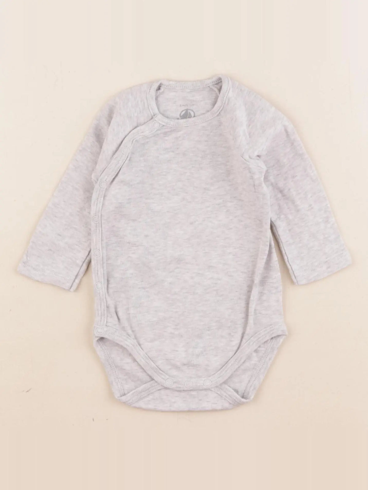 Petit Bateau - body gris - 6 mois