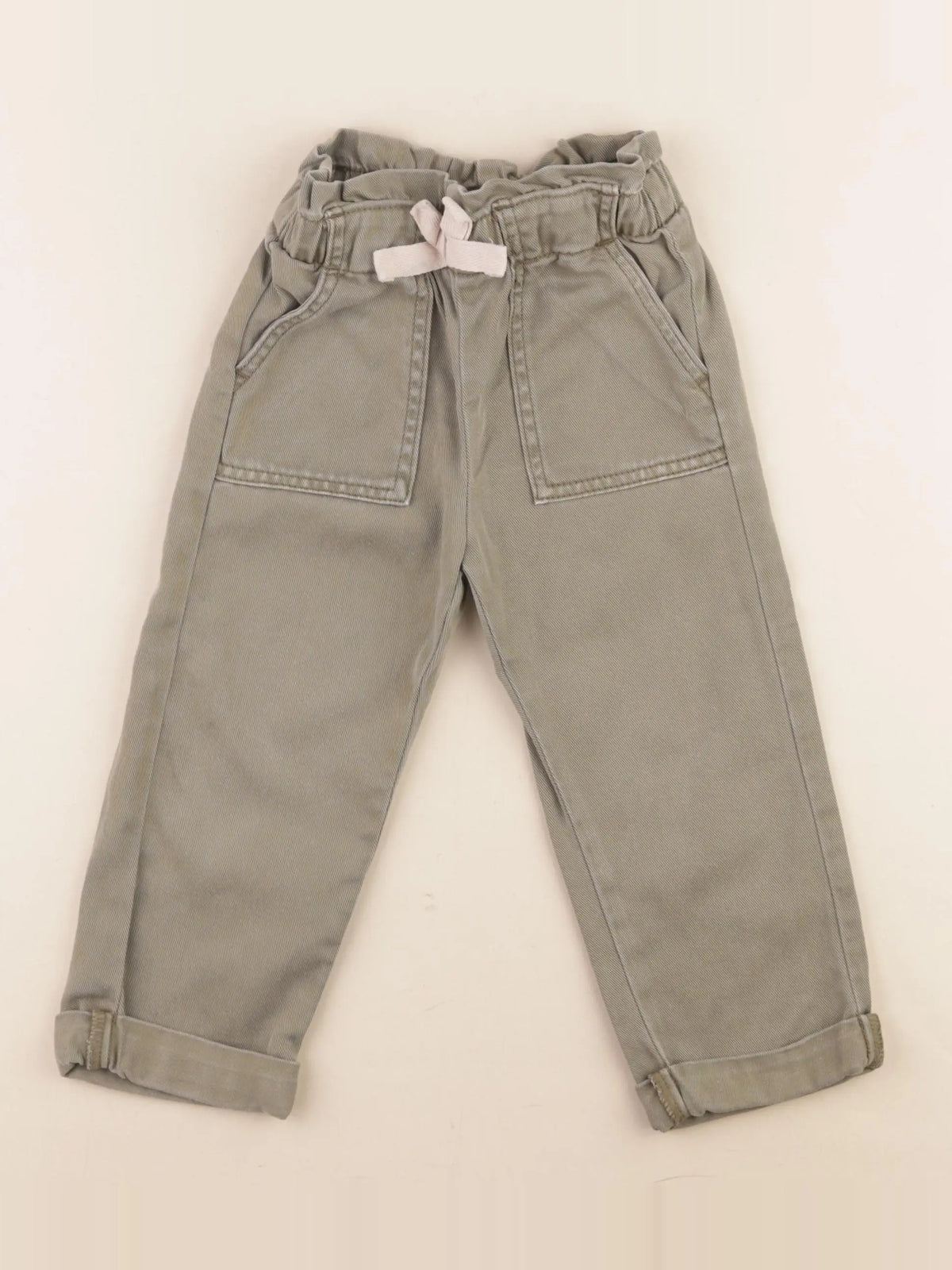 Vertbaudet - pantalon vert - 3 ans