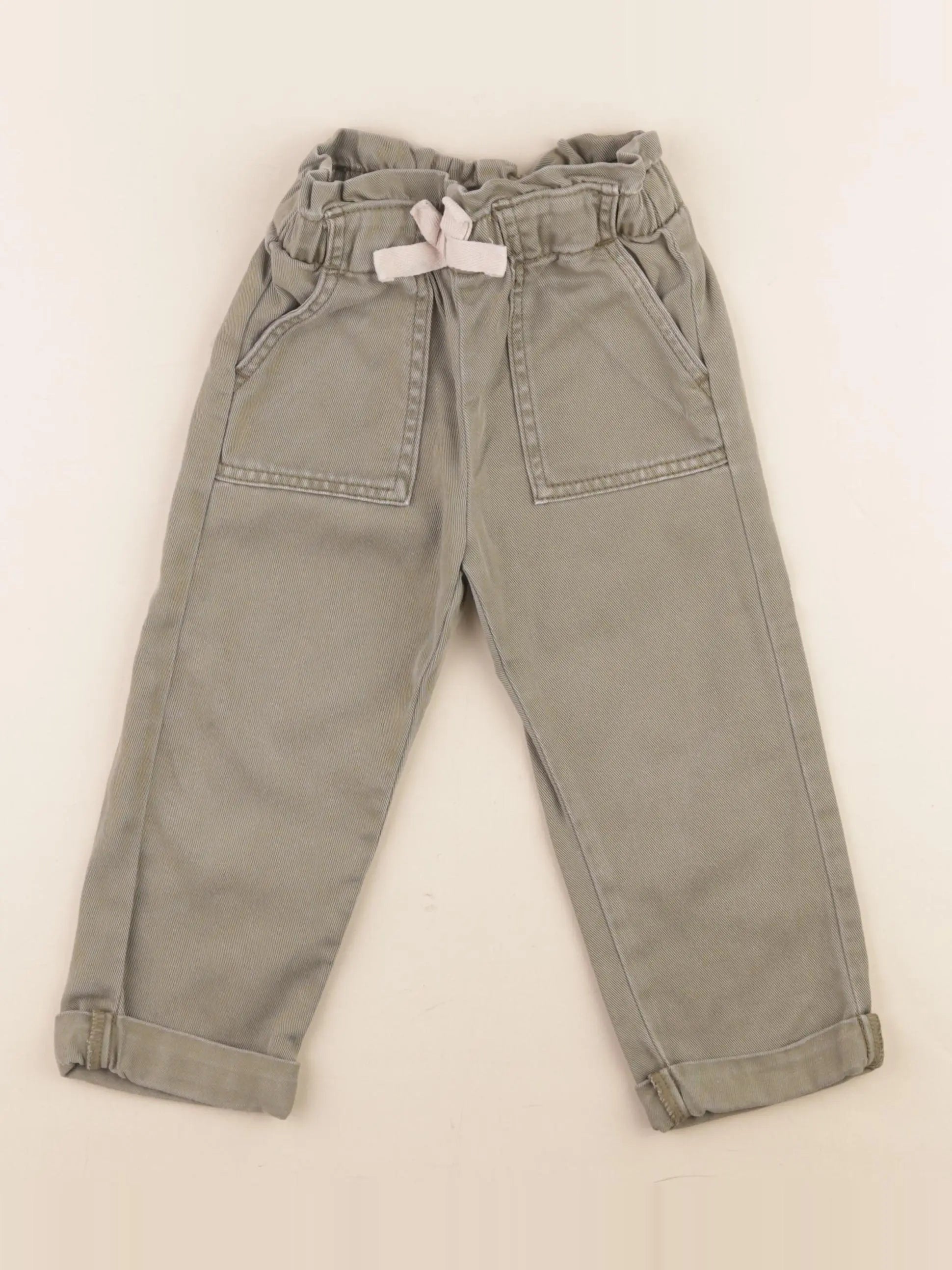Vertbaudet - pantalon vert - 3 ans