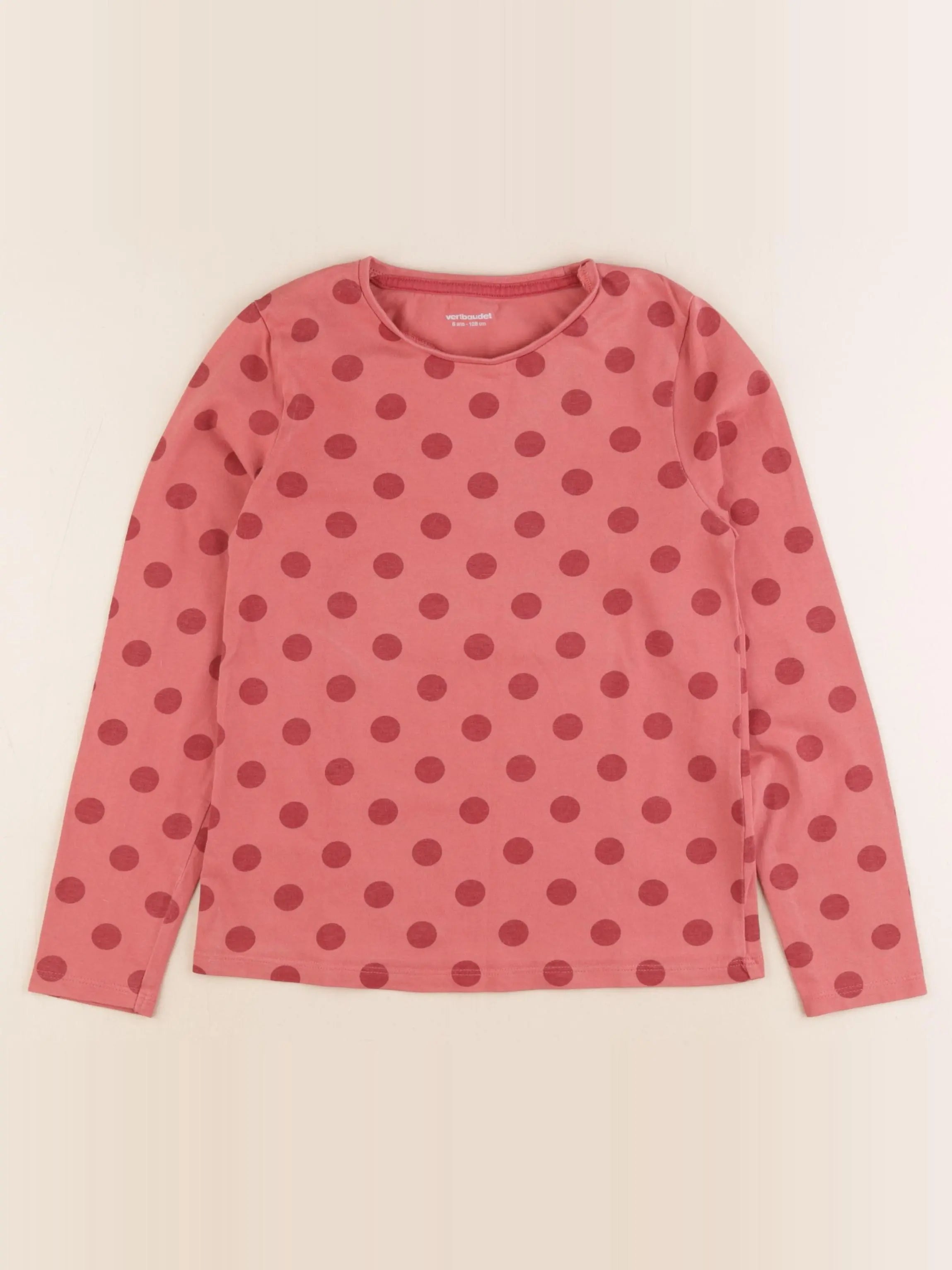Vertbaudet - tee-shirt rose - 8 ans