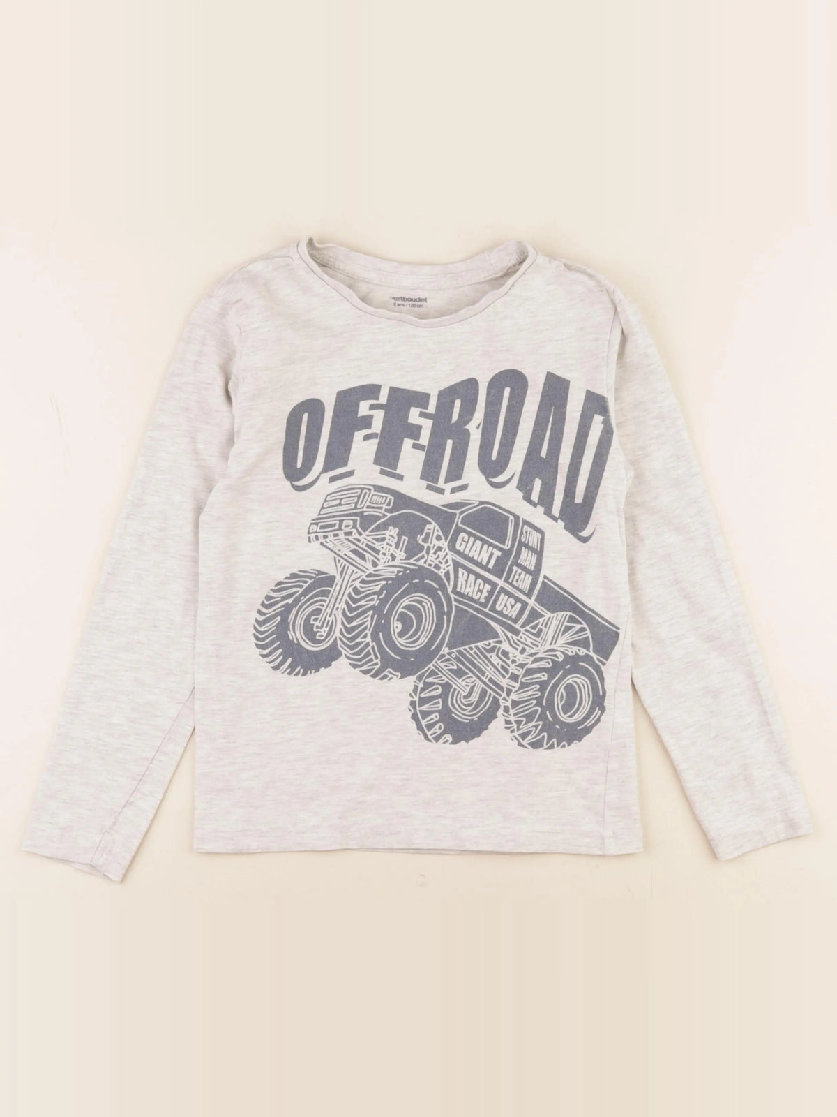 Vertbaudet - tee-shirt gris - 8 ans