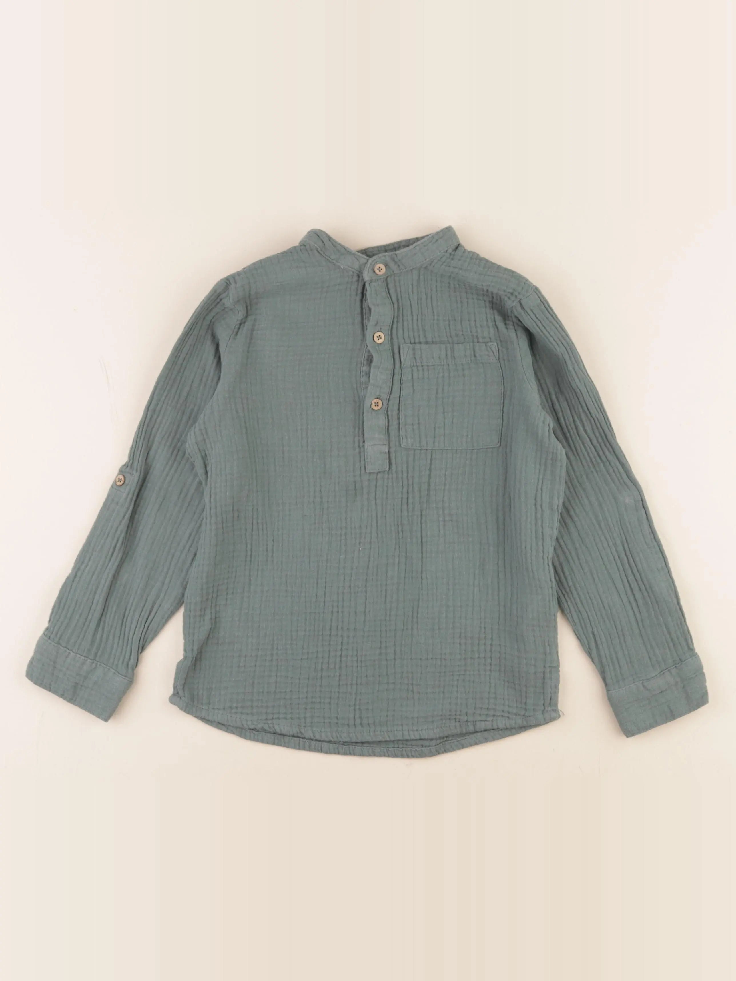 Vertbaudet - chemise vert - 8 ans