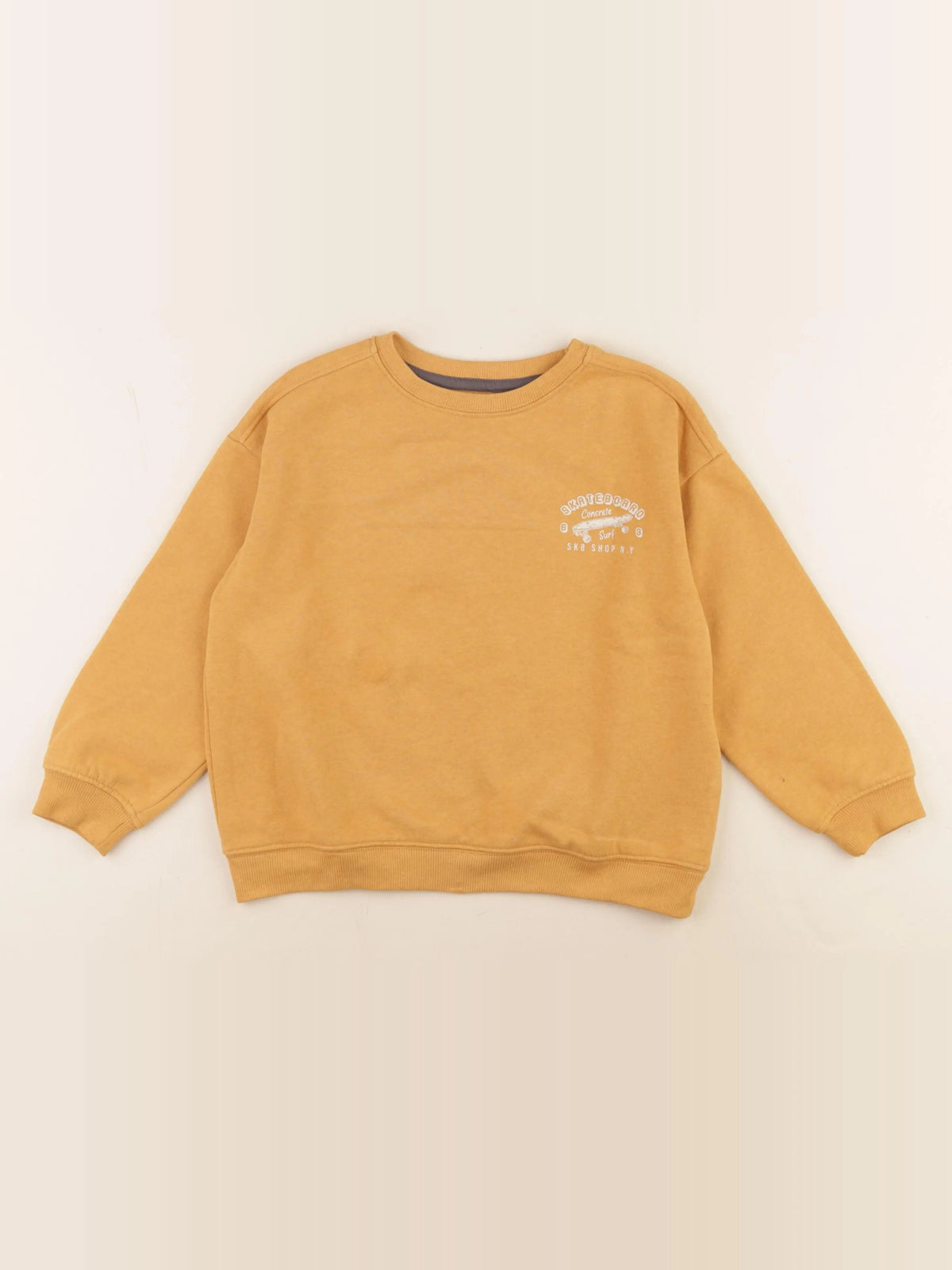 Vertbaudet - sweat orange - 6 ans