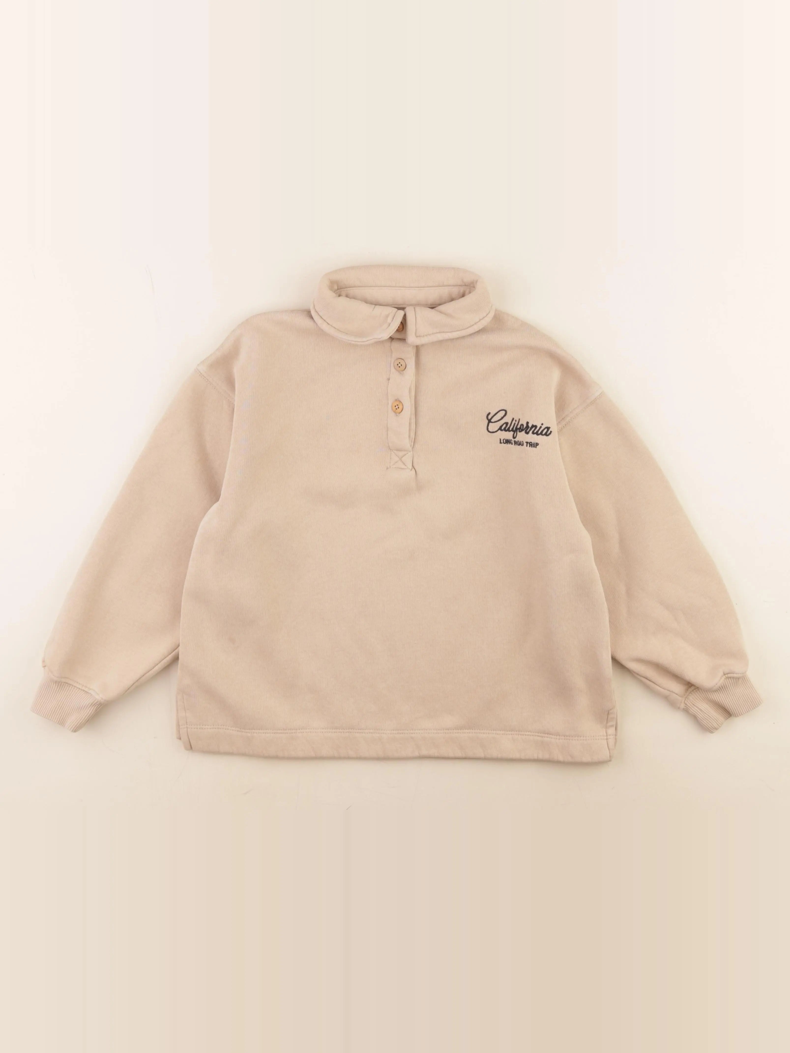 Zara - sweat beige - 8/9 ans