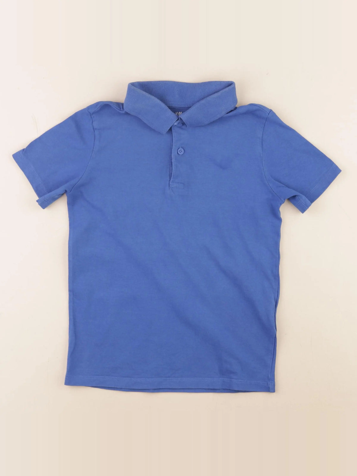 H&M - polo bleu - 6/8 ans