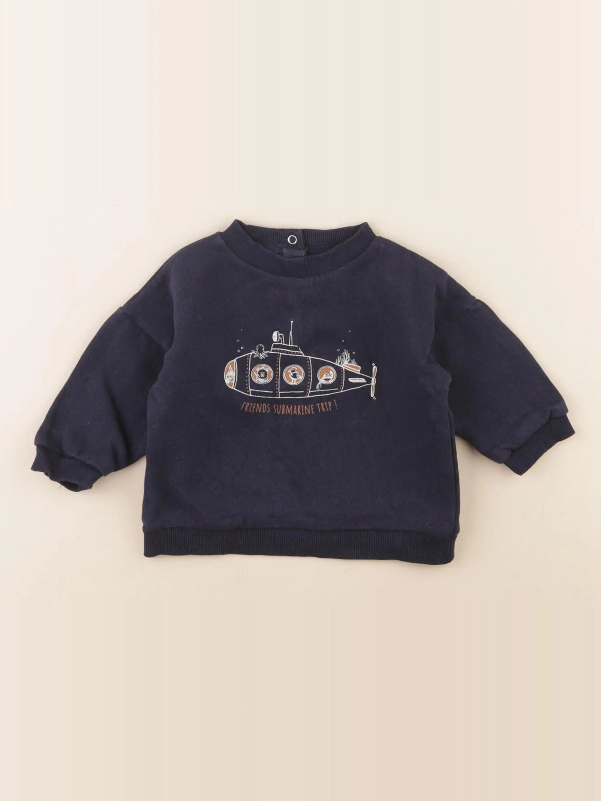 Vertbaudet - sweat bleu - 9 mois