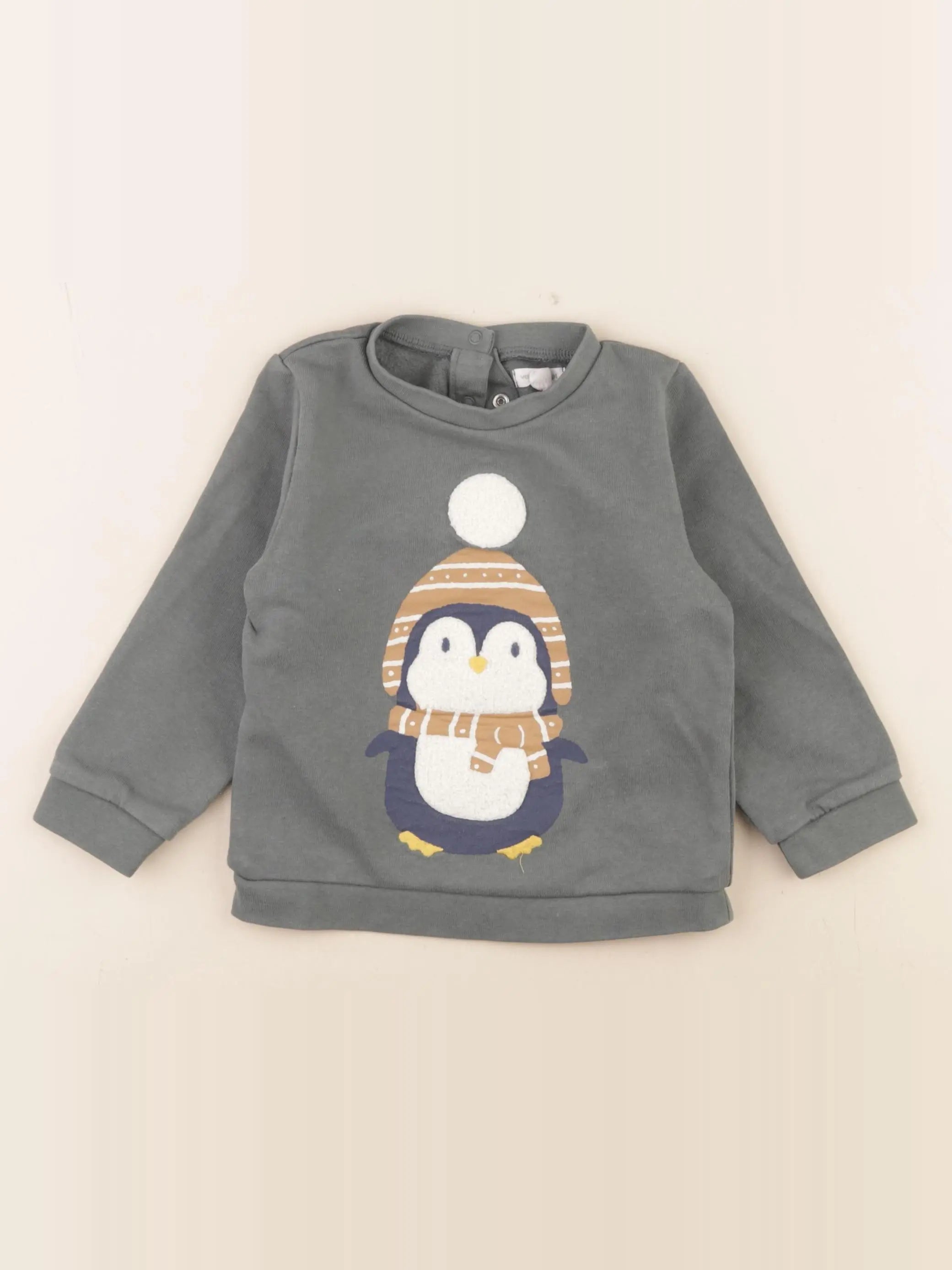Vertbaudet - sweat vert - 24 mois